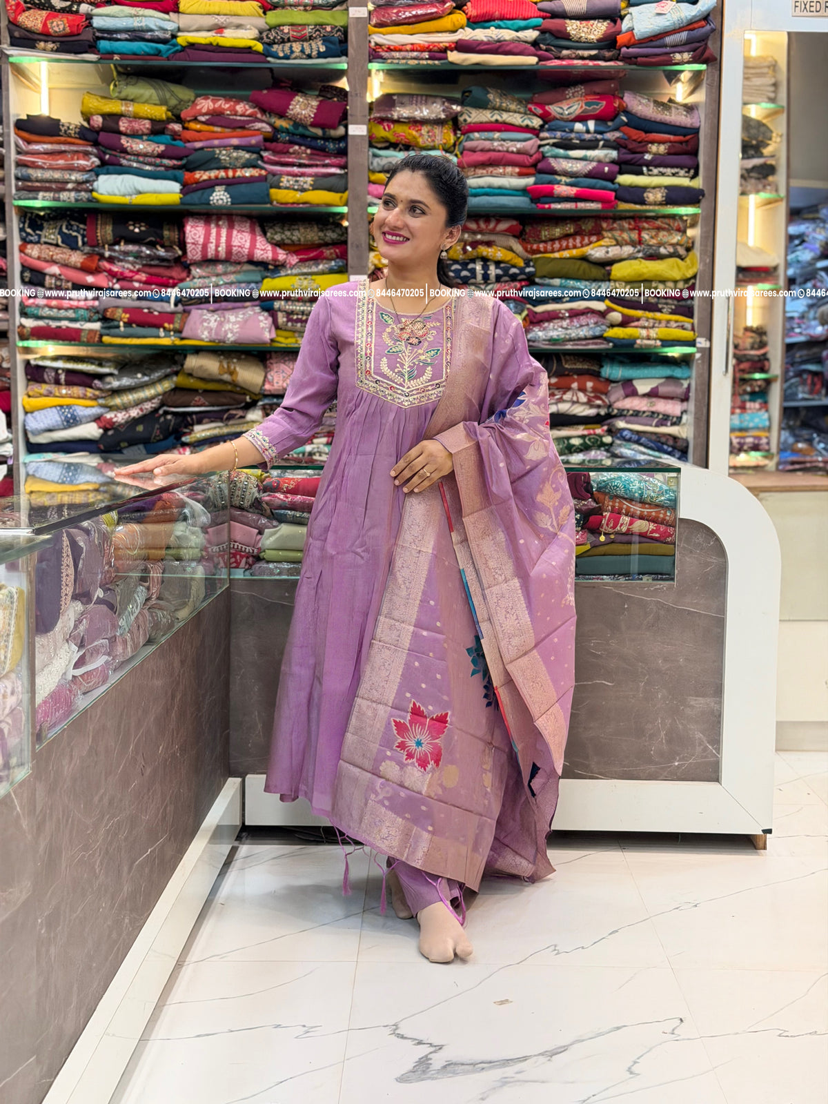 Chanderi Cotton A-Line