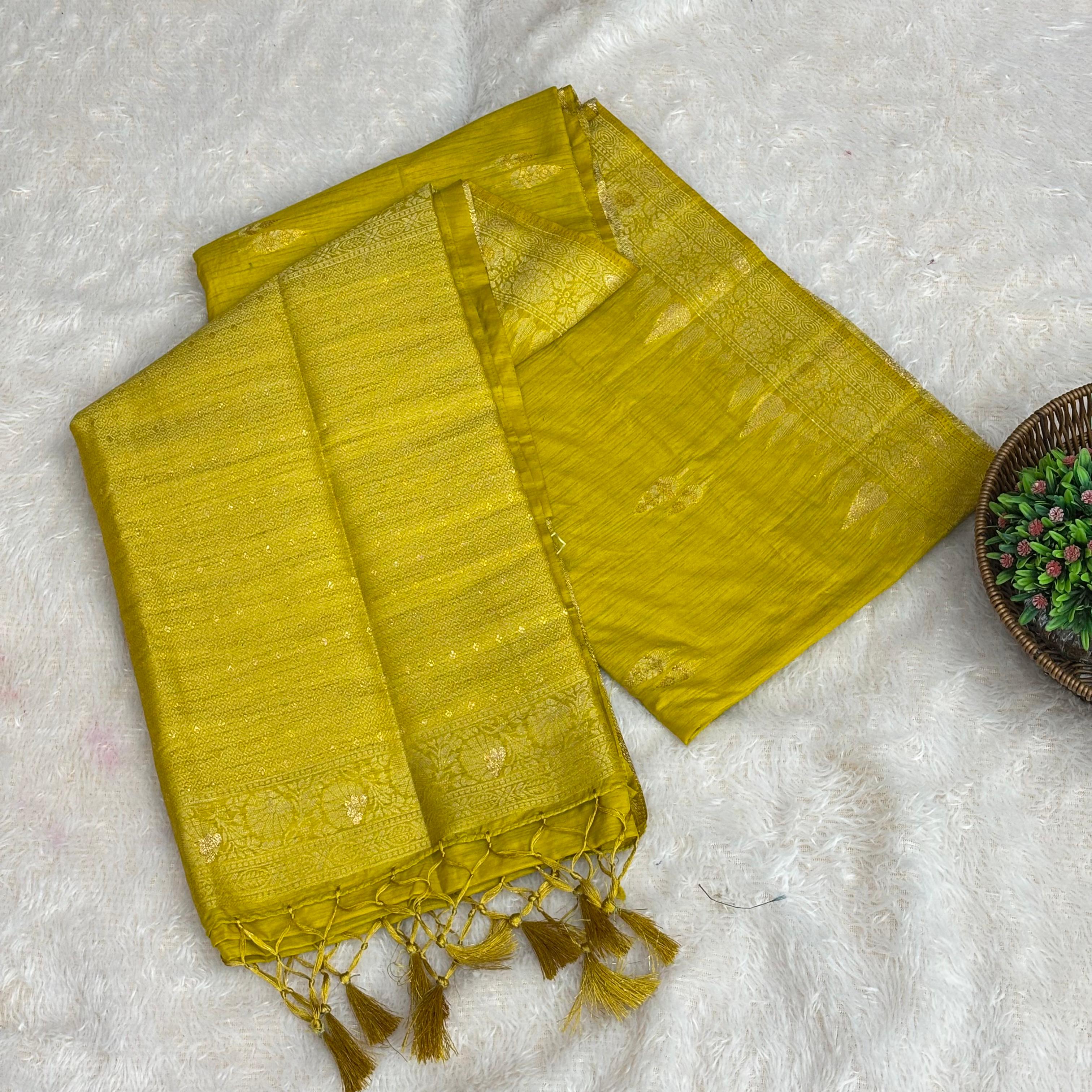 Banarasi silk saree- YELLOW