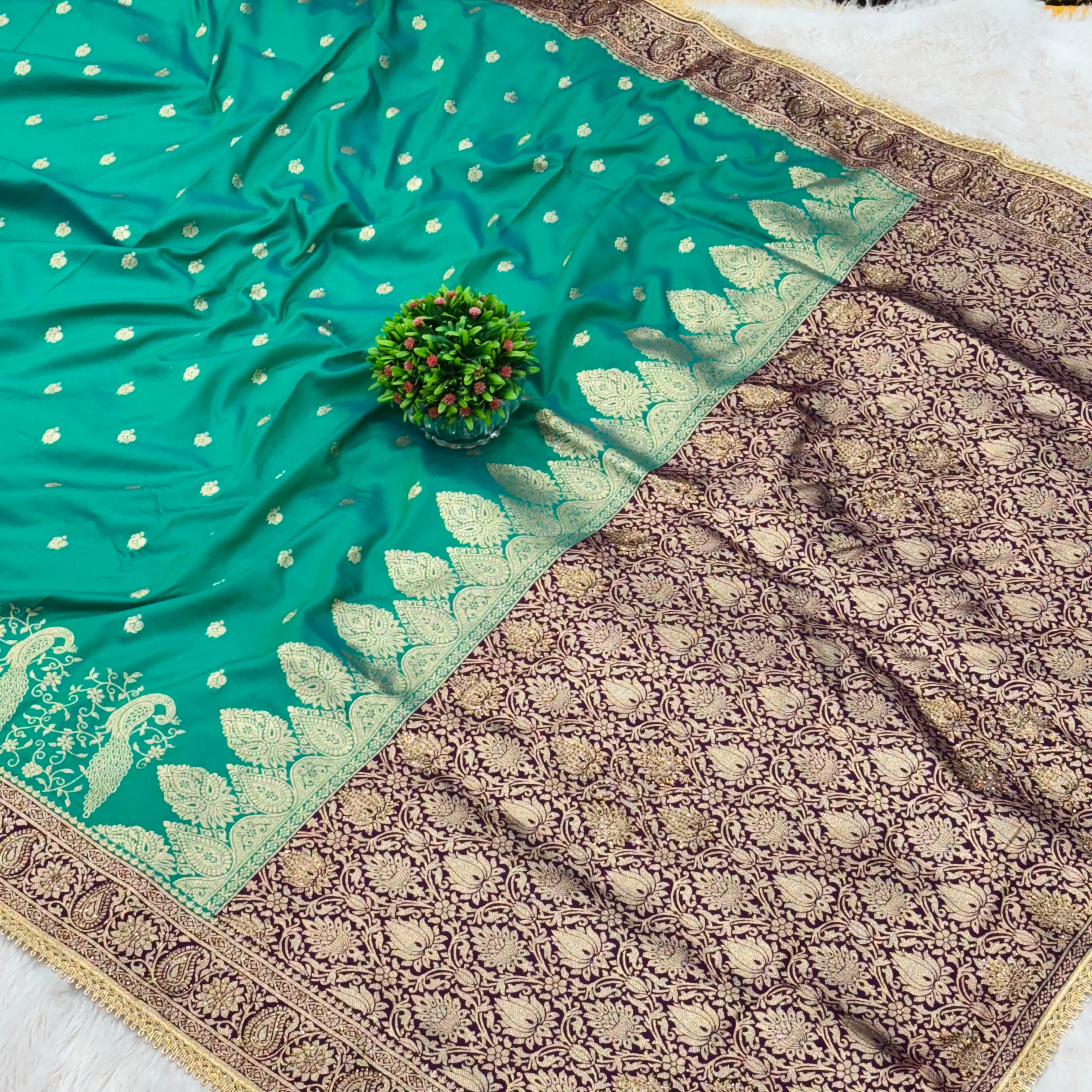Banarsi work saree-MORPANKHI