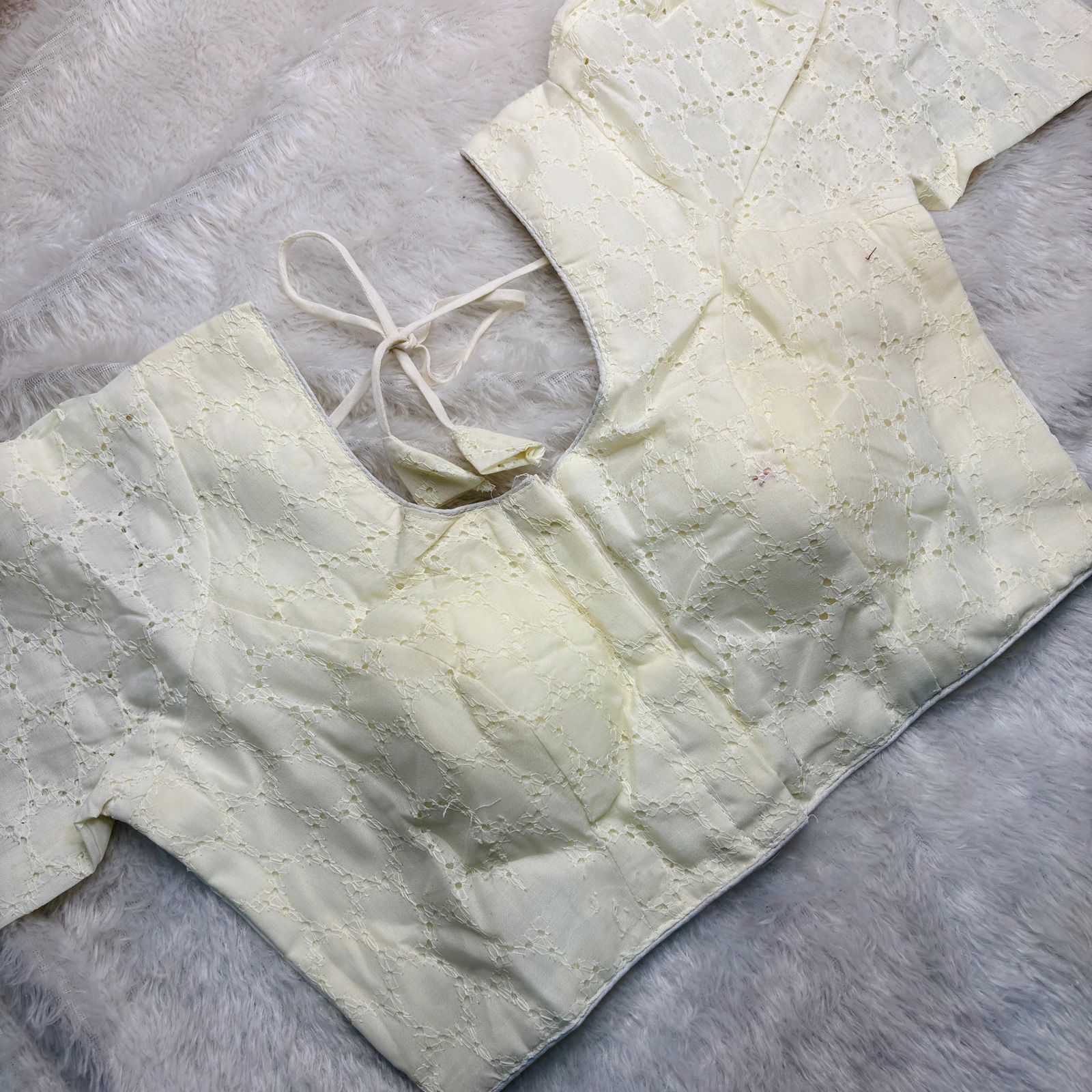 Cotton Hakoba Blouse-Off White