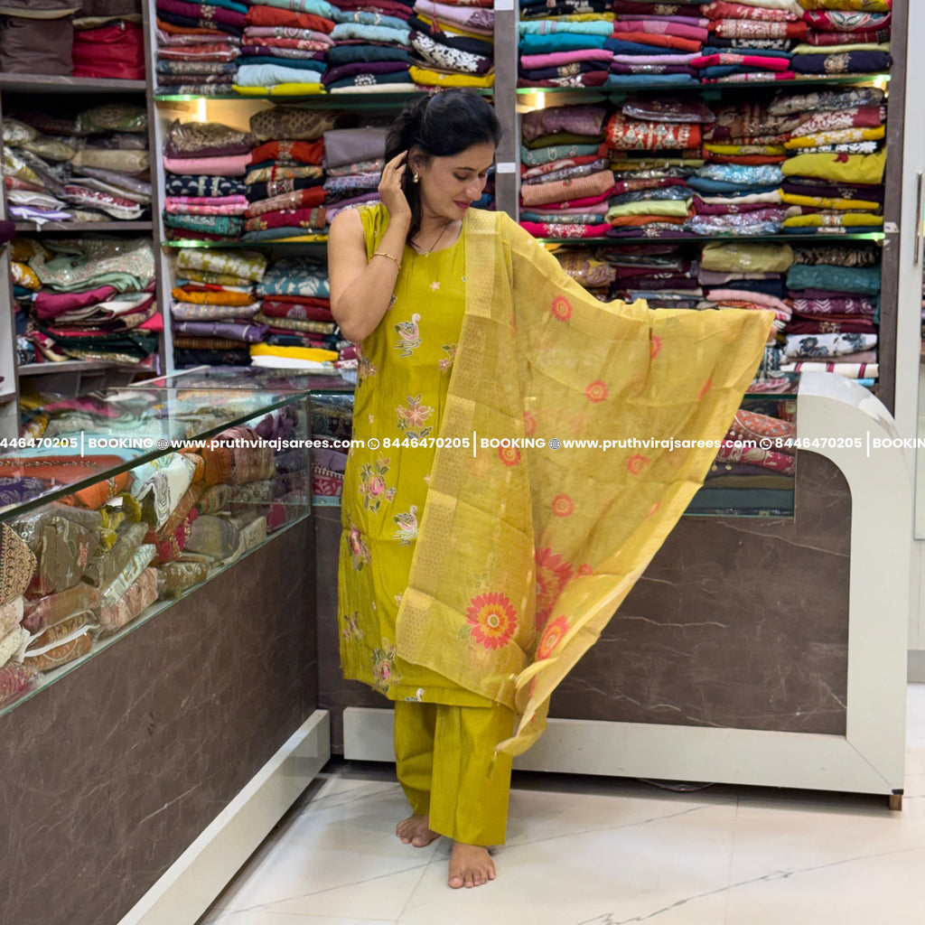 Vertical fabric 3 pices set_Lemon yellow