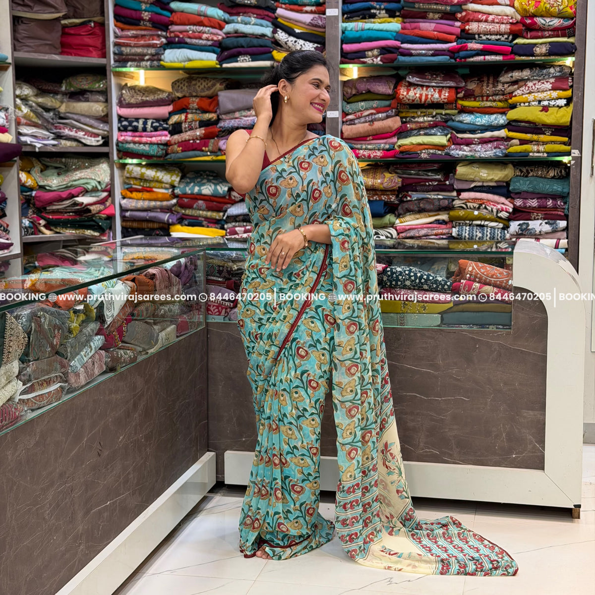 Georgette Full Printed Daily Wear Saree