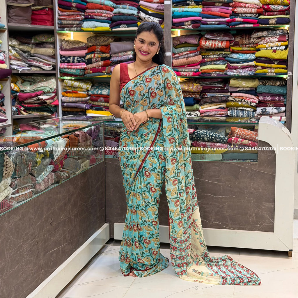 Georgette Full Printed Daily Wear Saree
