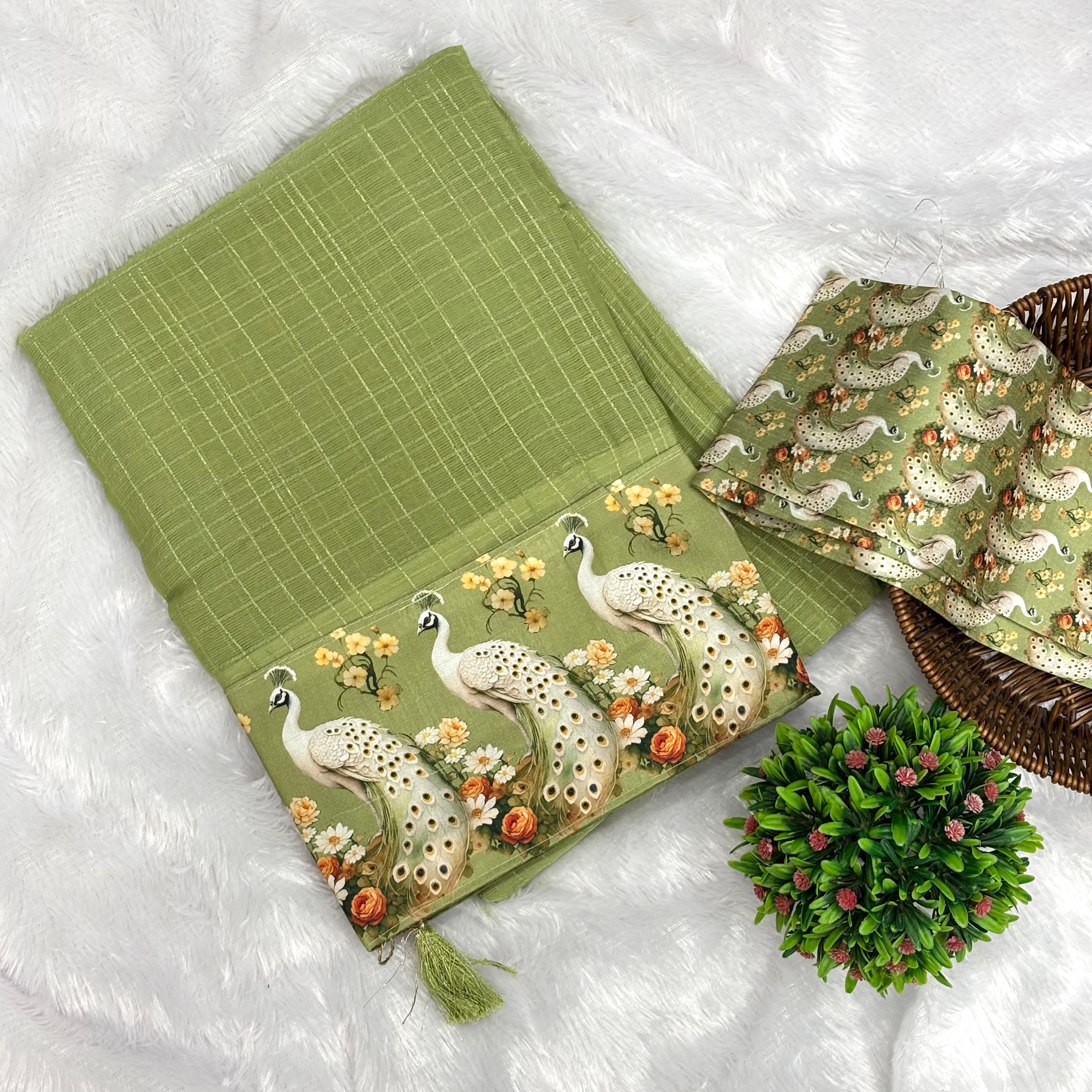 Mayuri Marble Chiffon Saree_pista