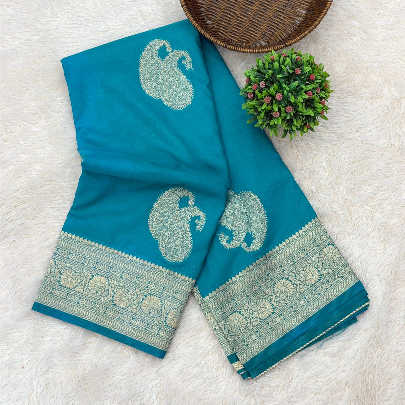 Banarasi saree- sky blue