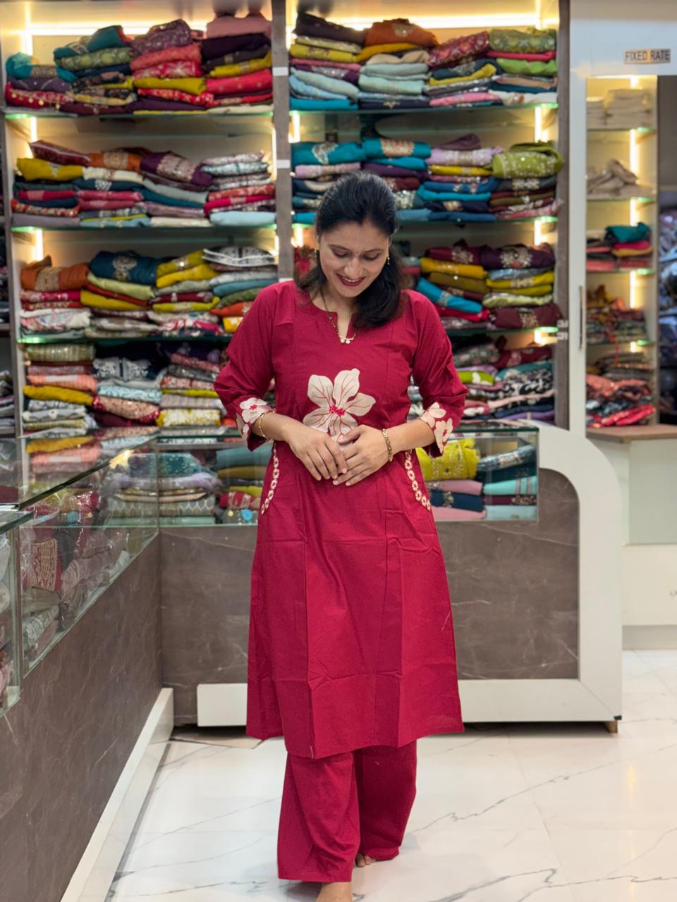 Soft Cottone A line cord set- Pink