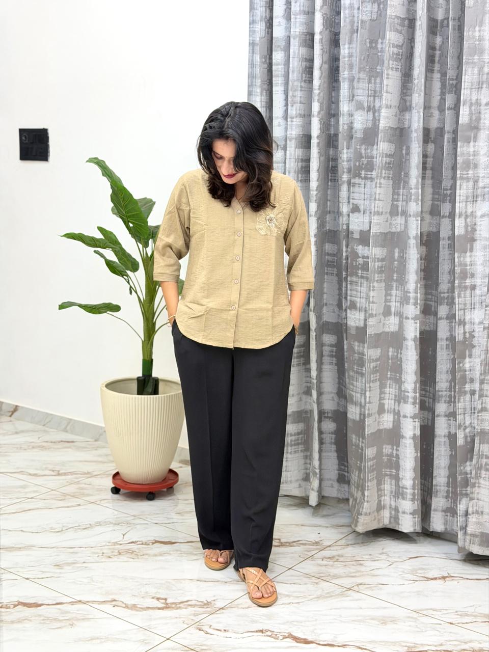 trendy look Pants- Black