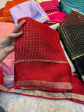 Soft Shiffine saree - RED