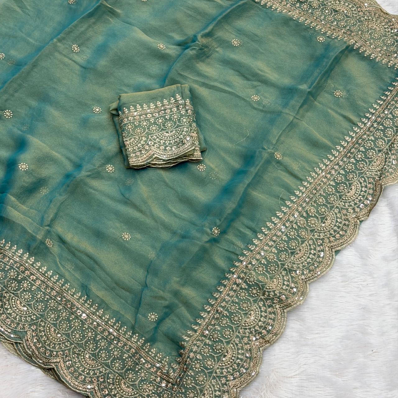 Party wear soft moss _ blue