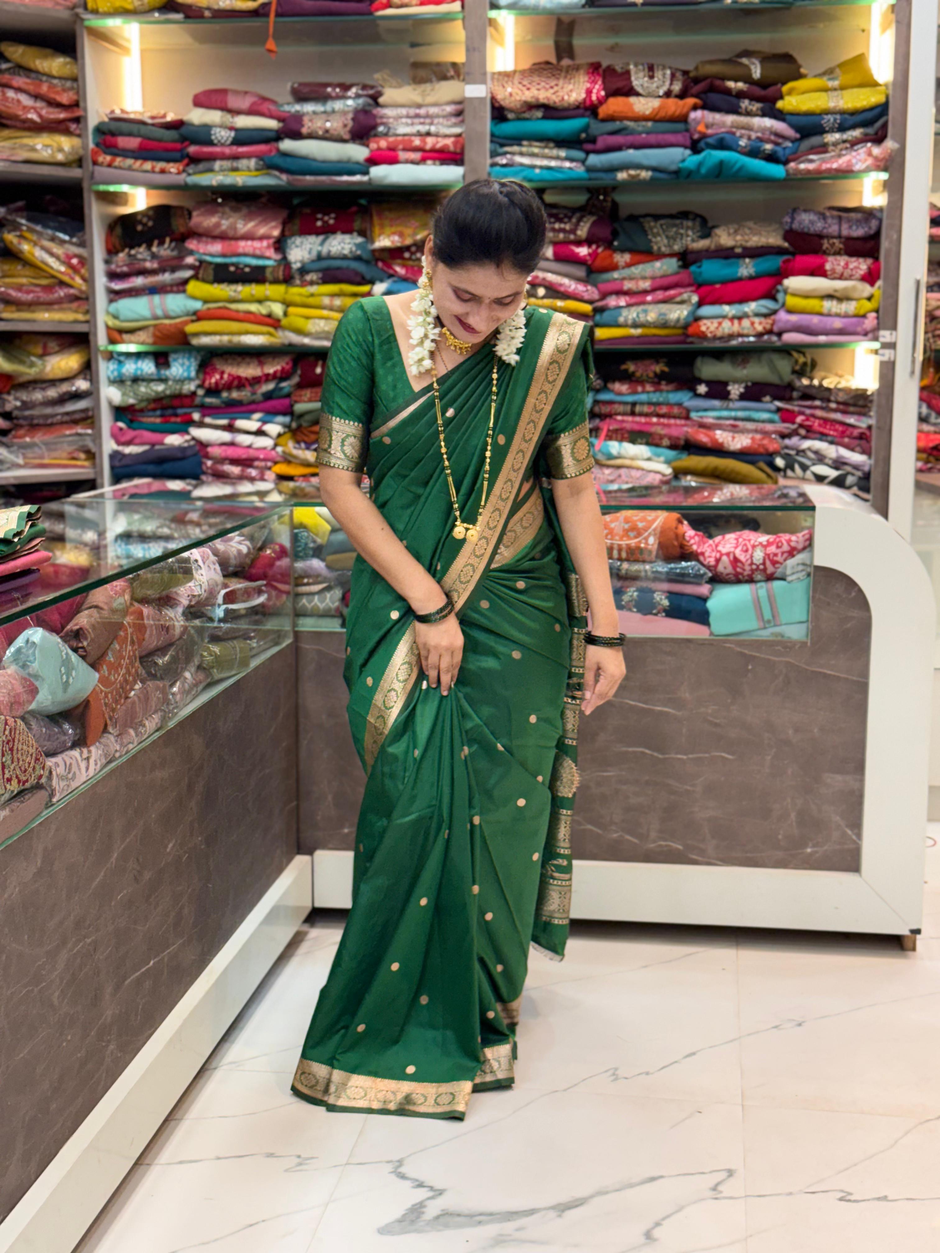 Jijamata Paithani _Green