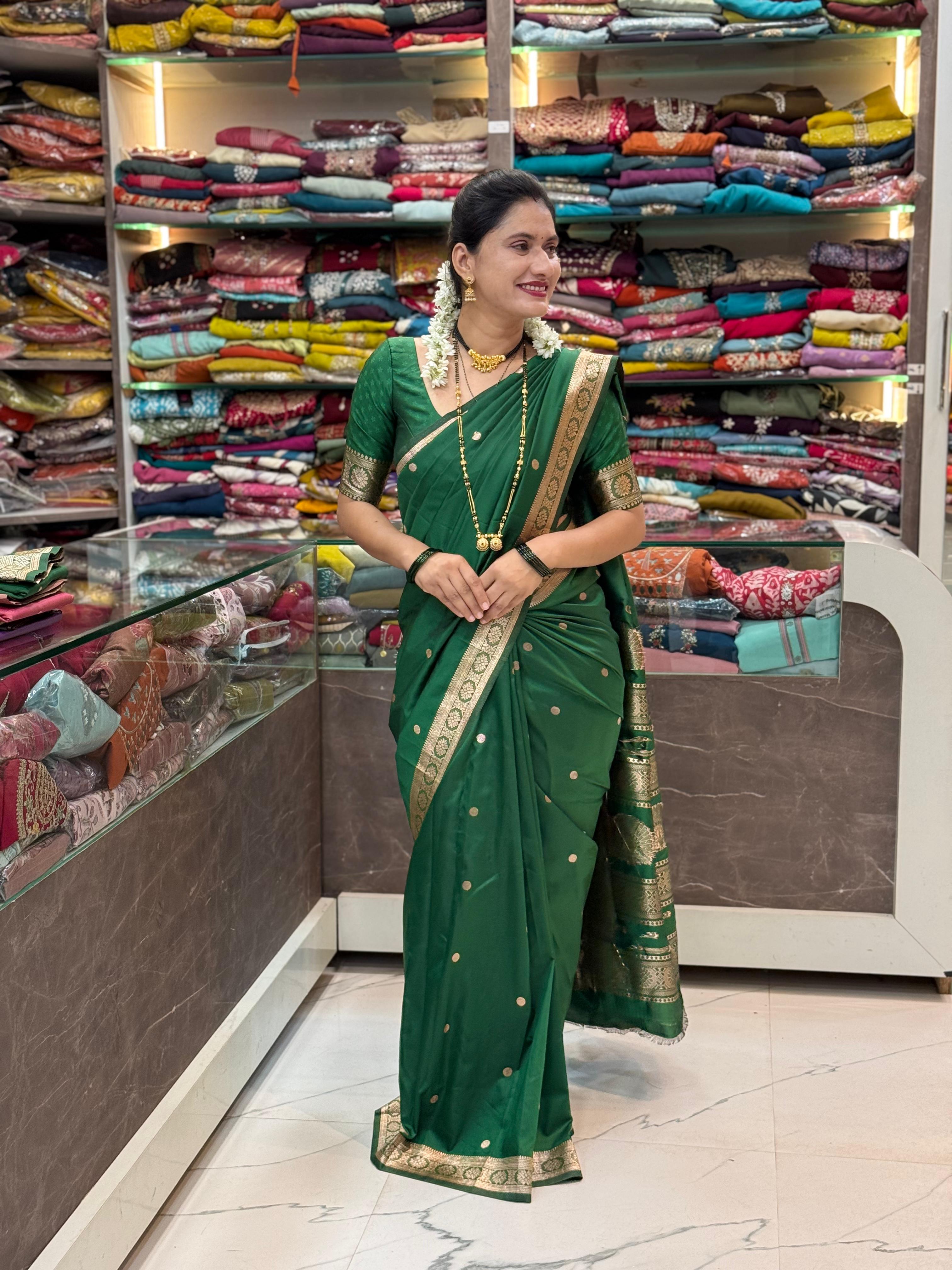 Jijamata Paithani _Green
