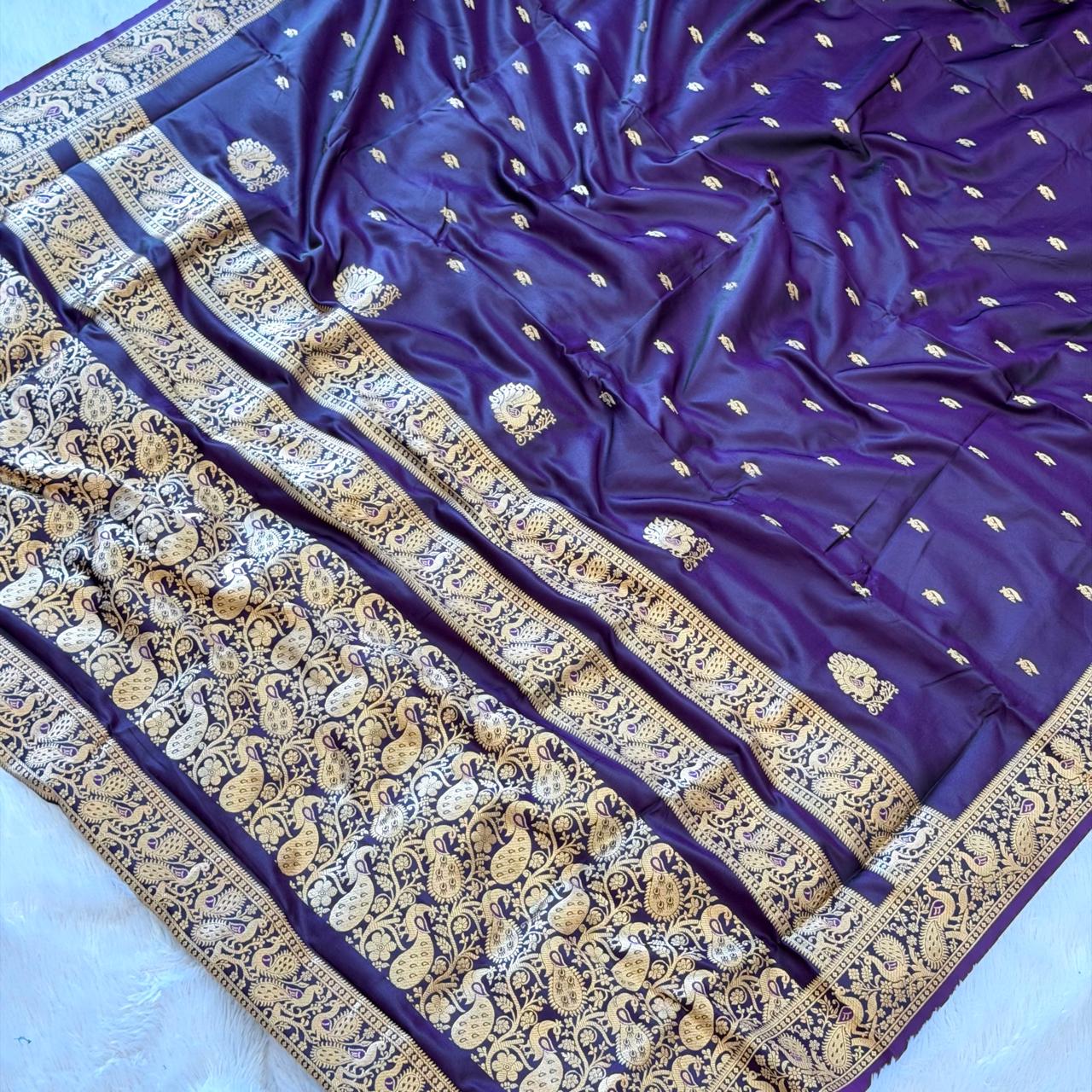 Bhumakai Peshwai Saree - Begani