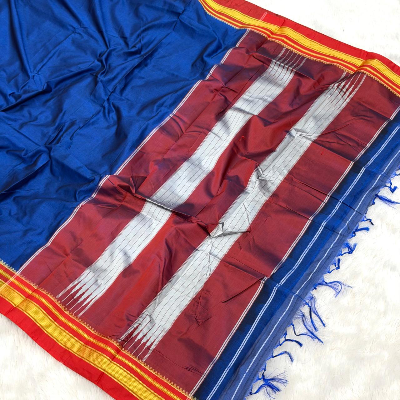 Silk irakal saree_blue