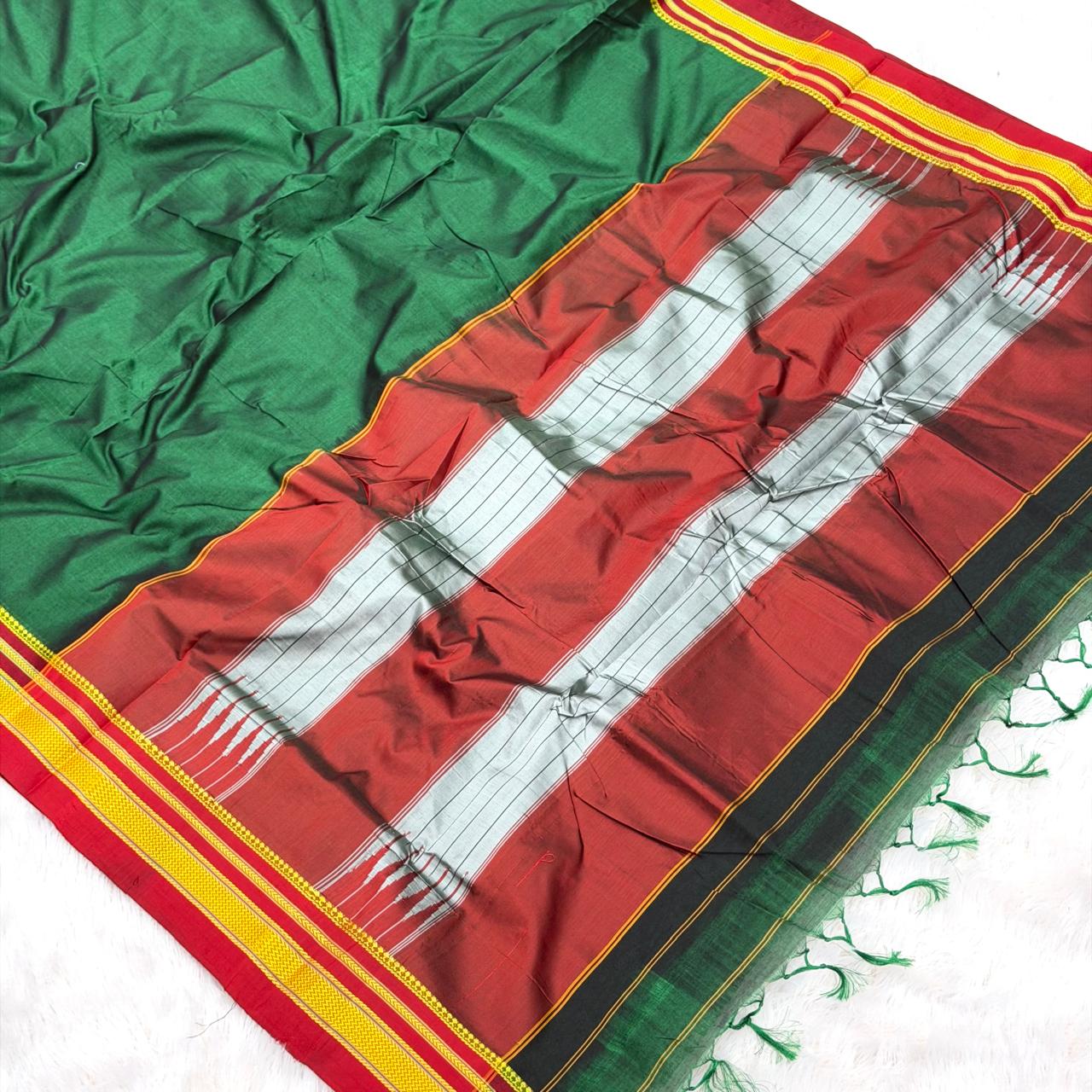 Silk irakal saree_Green