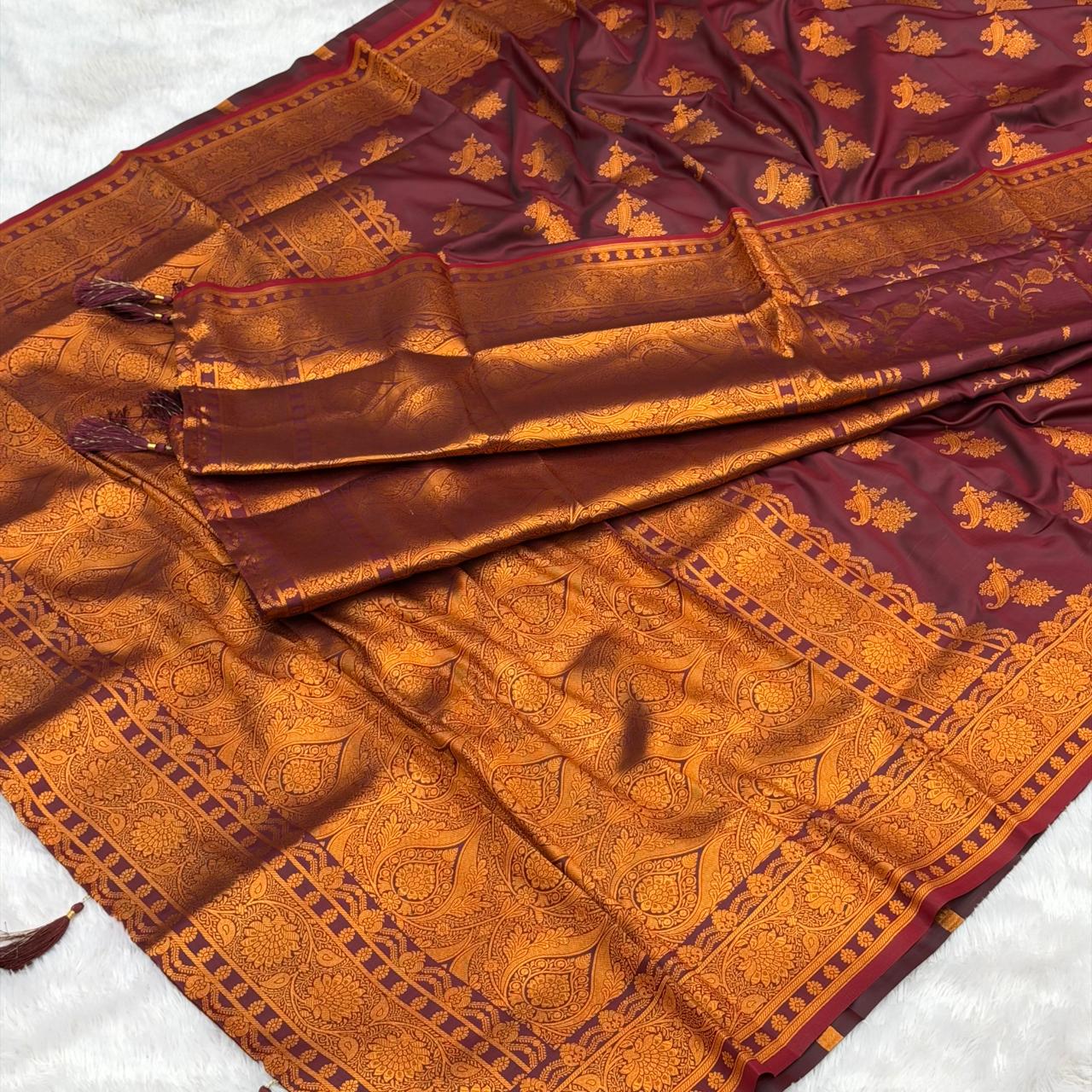 Lagnasarai Special Saree - Brown
