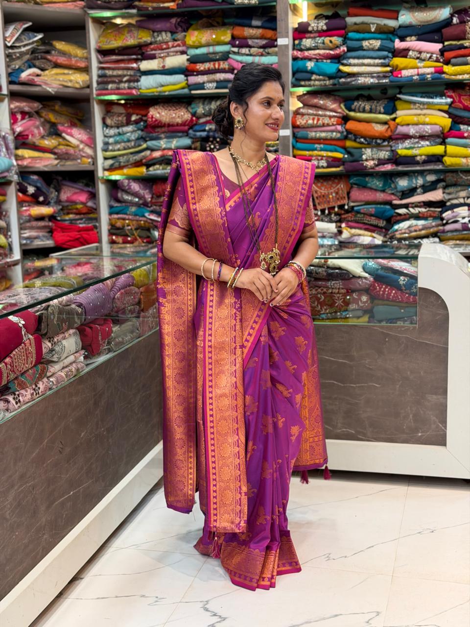 Lagnasarai Special Saree - Purple