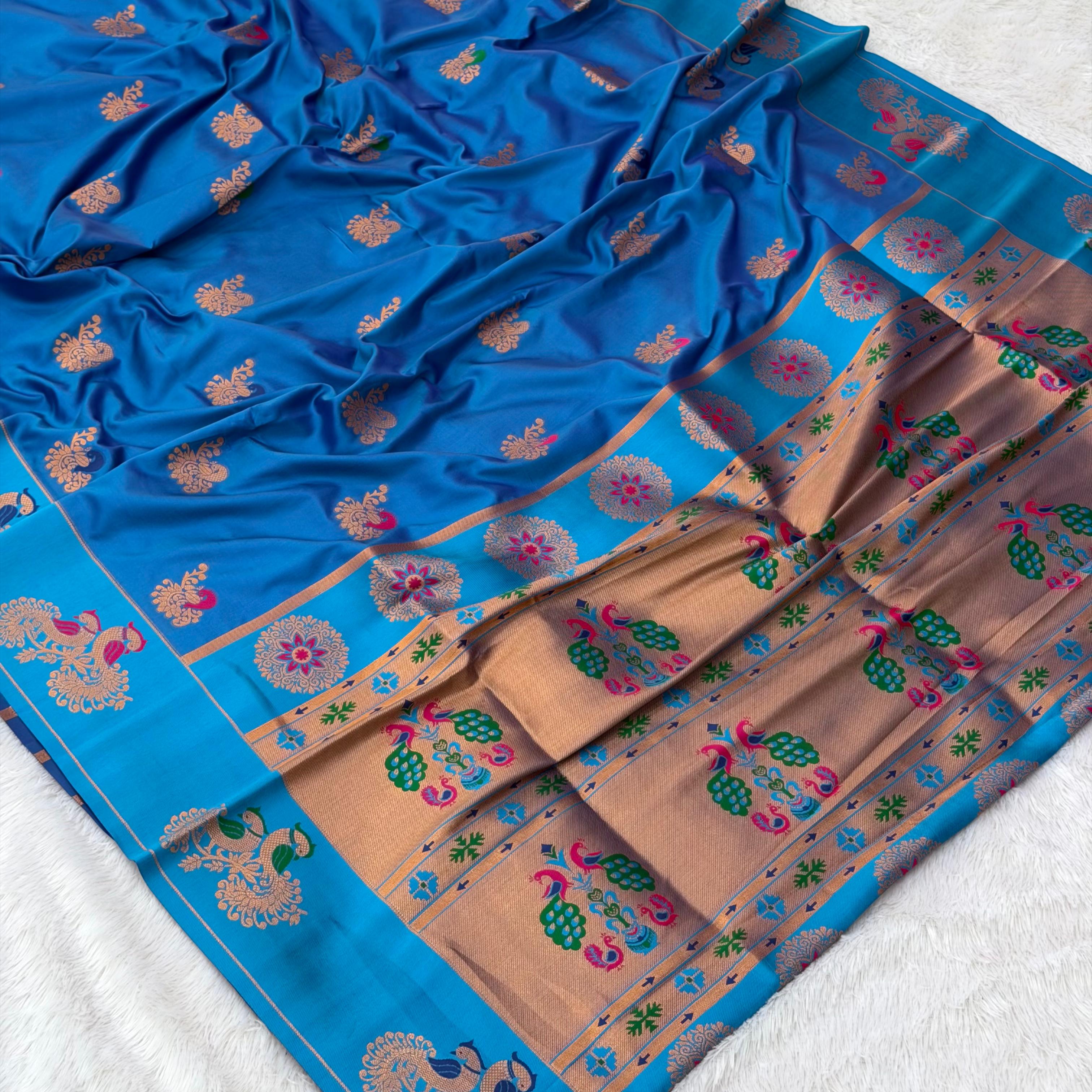 Tejaswini beautiful saree -  Rama green with chintamani