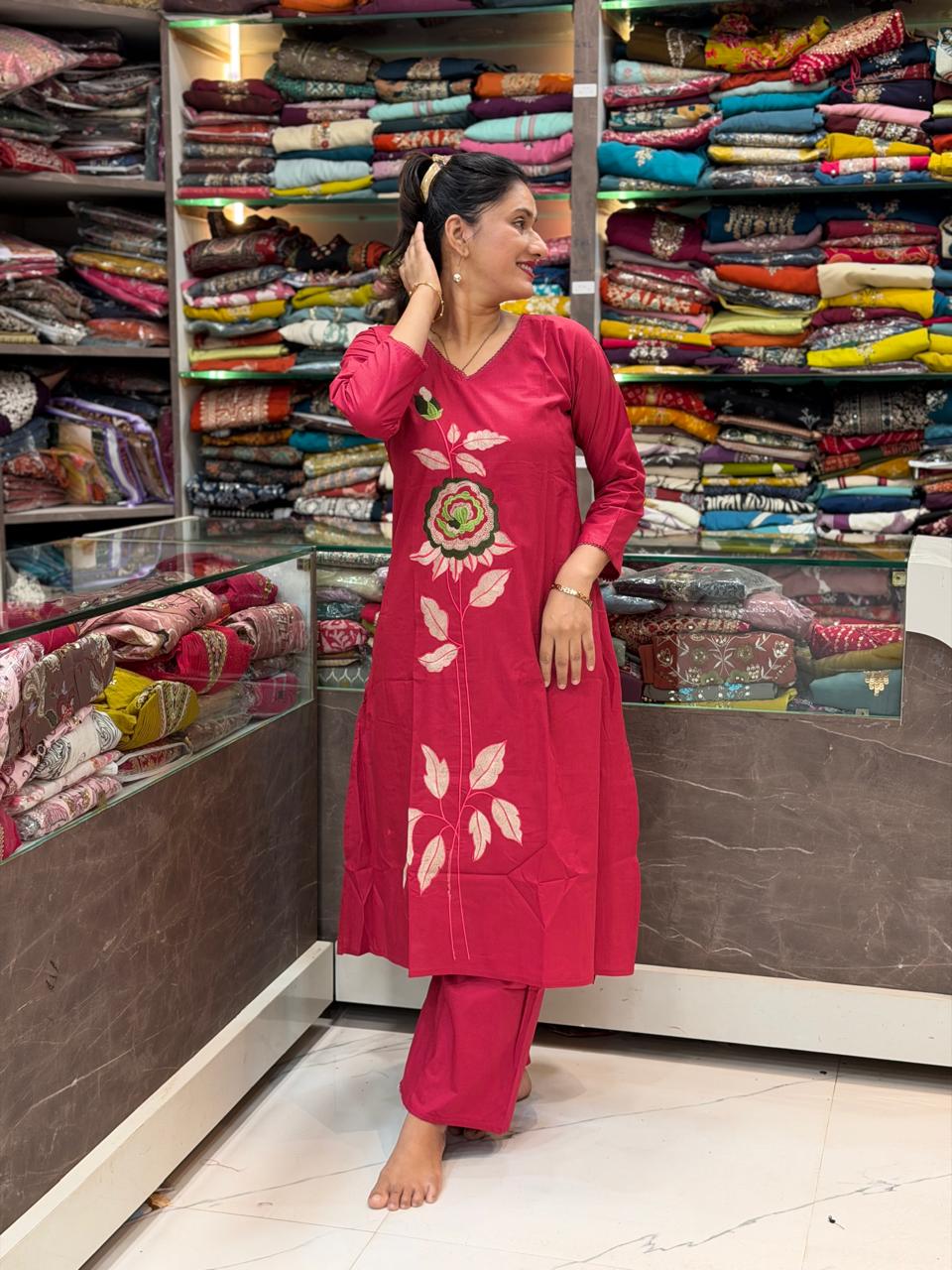 Dabbu cotton cord Set - Pink