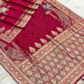 Bridal Mashru Silk Saree – Rani Pink
