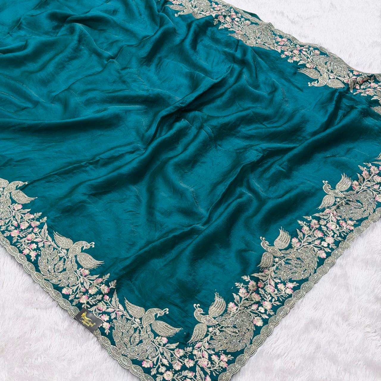 Bharati designer saree - Peacock