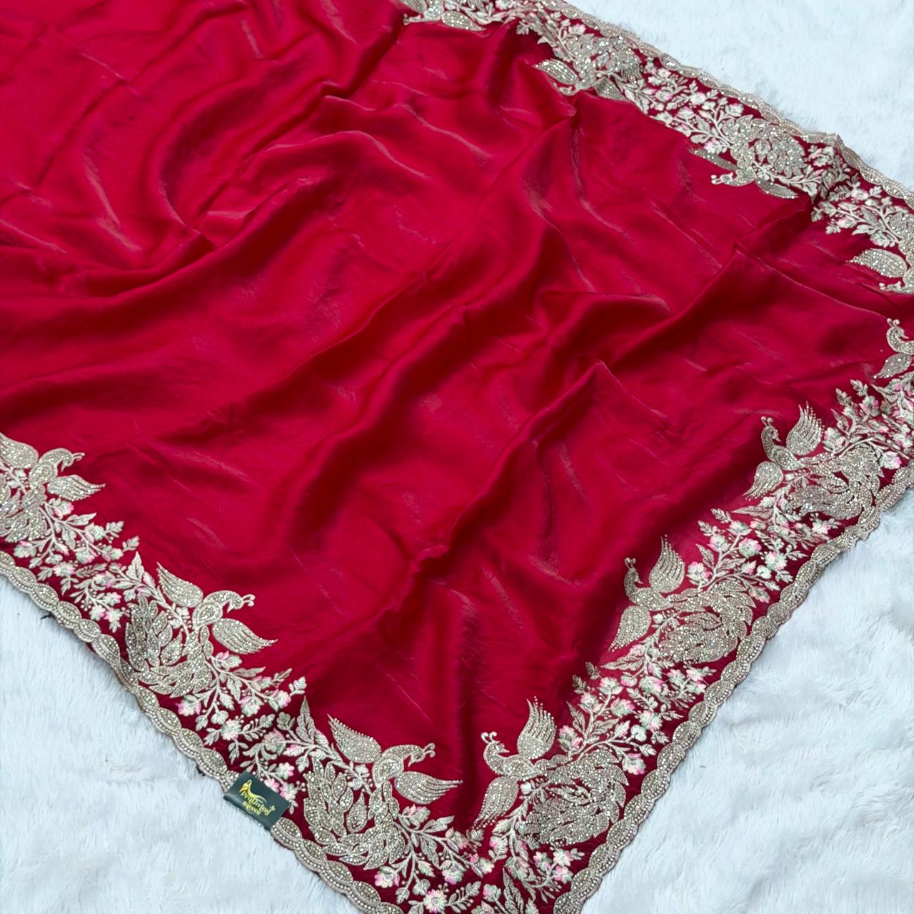 Bharati designer saree - Red