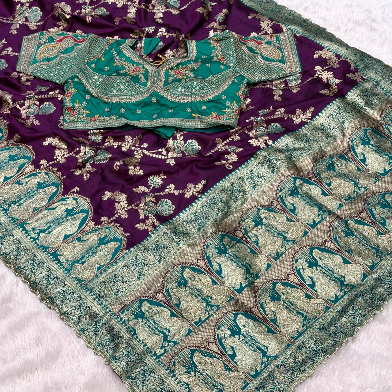 Radha Jal Design saree - Wine