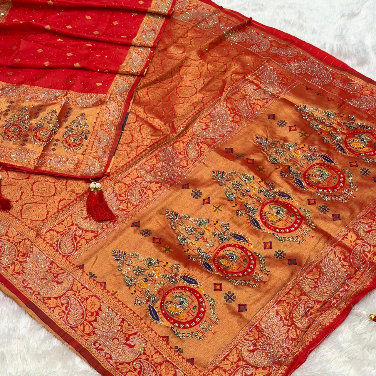 Soft bridal saree - Red