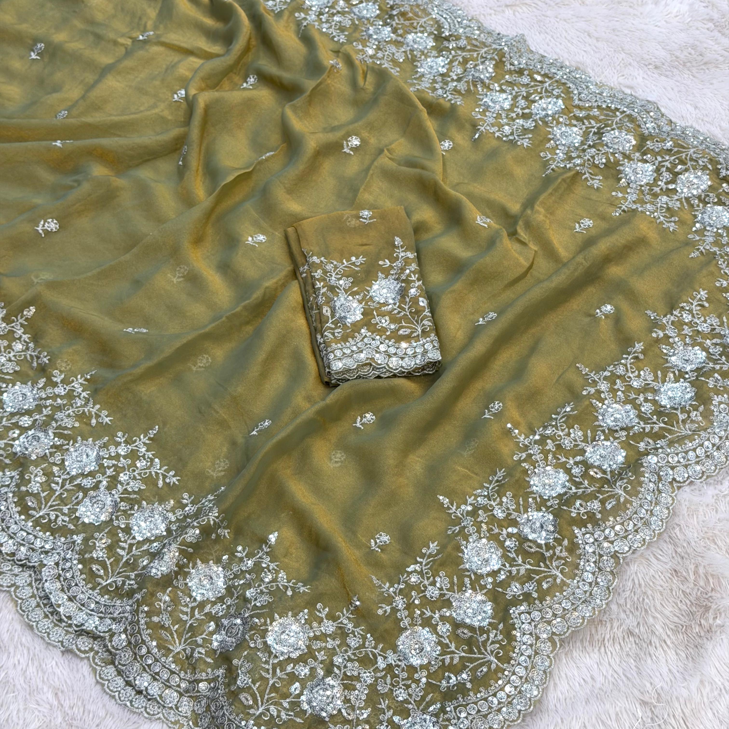 Janki Desiner Saree- Gold