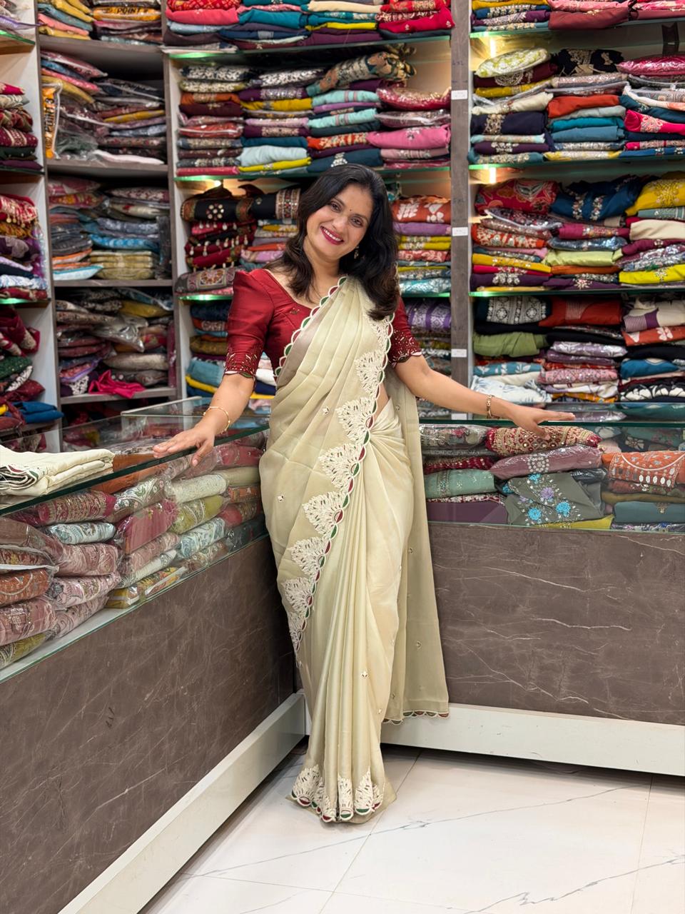 Rangoli pattern Saree