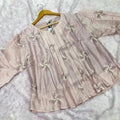 Chanderi Thread Work Short Kurti - Light Pink