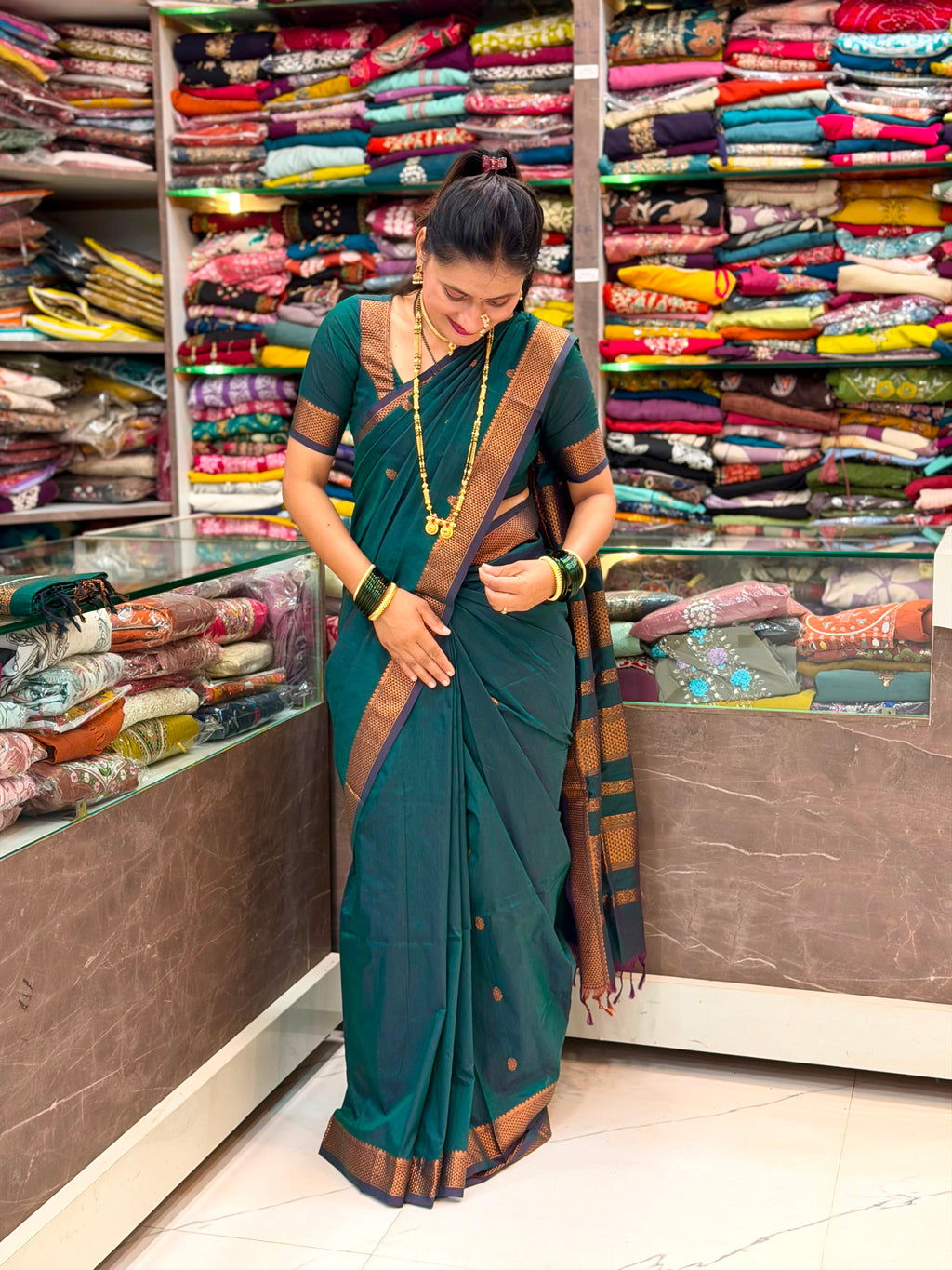 Maharastriyan  Kalyani Cotton Silk Saree