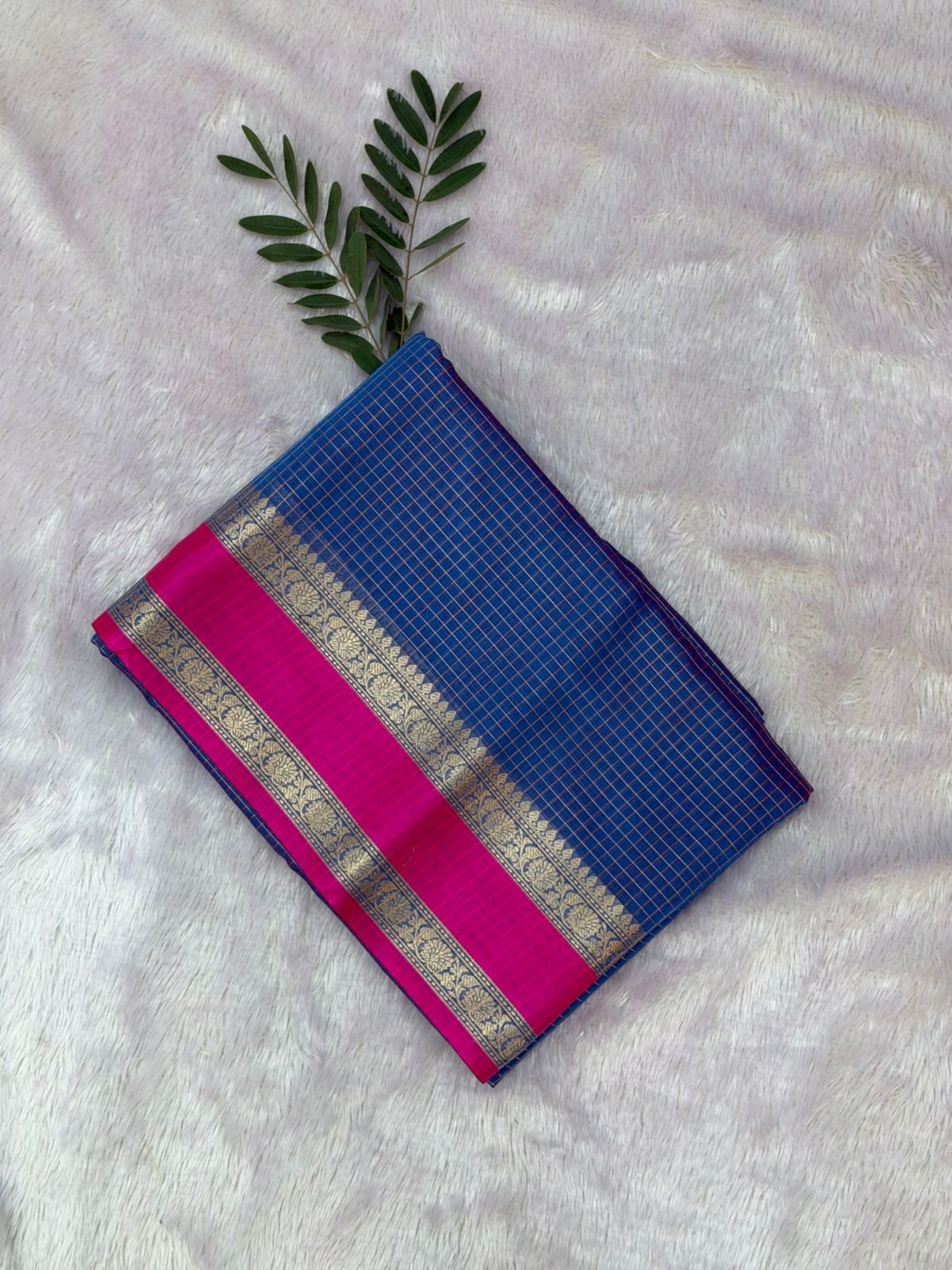 Namarata South Indian Pattern Saree -  Blue