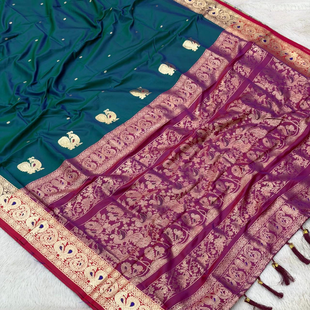Traditional Silk Peshwai Saree - Morpankhi
