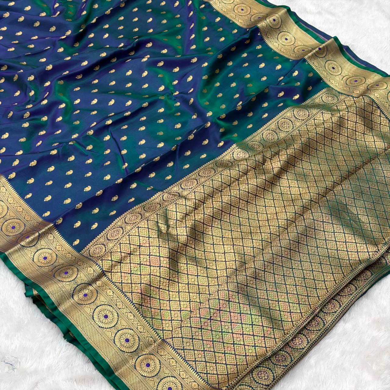 Nandini Bhumkai Saree-  Blue
