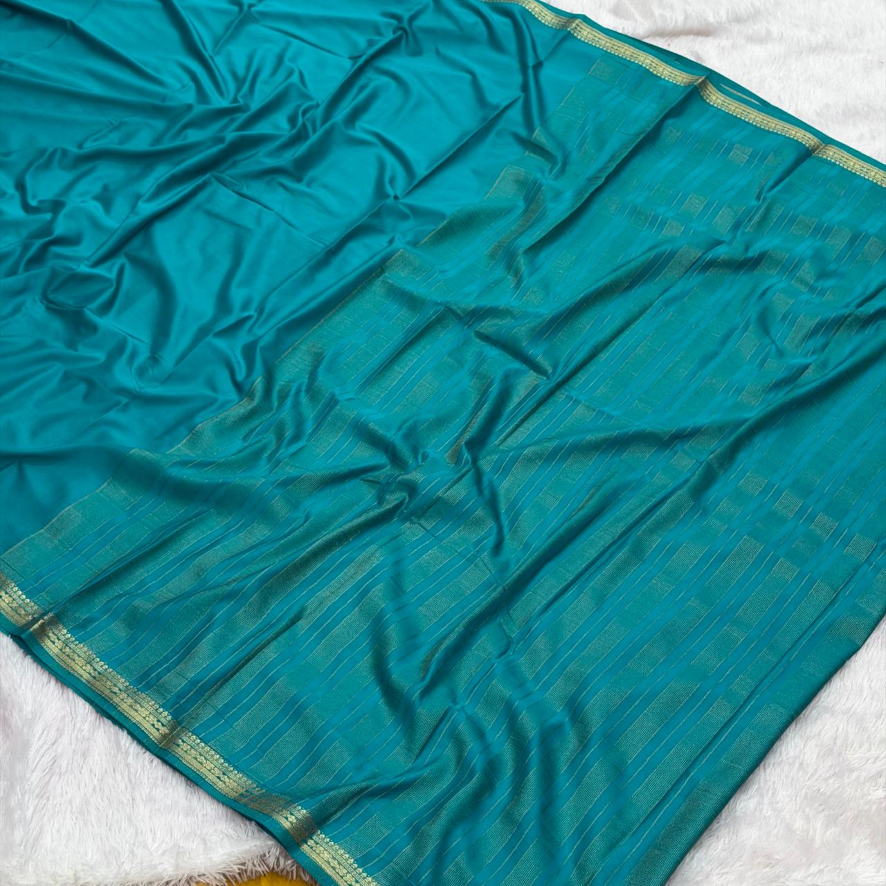 Mysore silk saree - Rama Blue