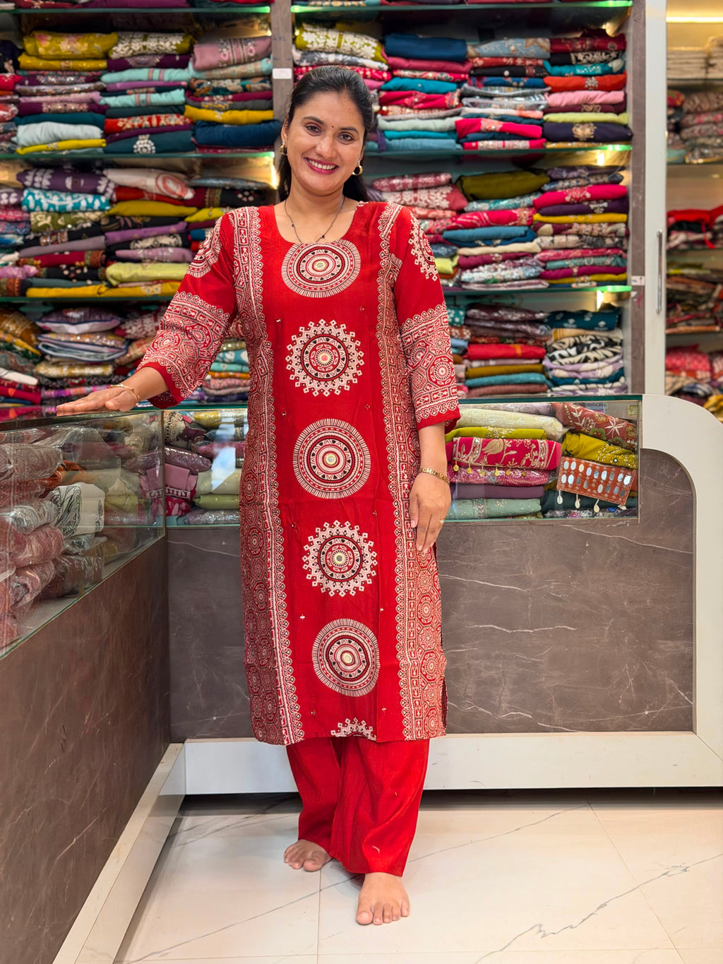 Rangoli Cord Set - Red