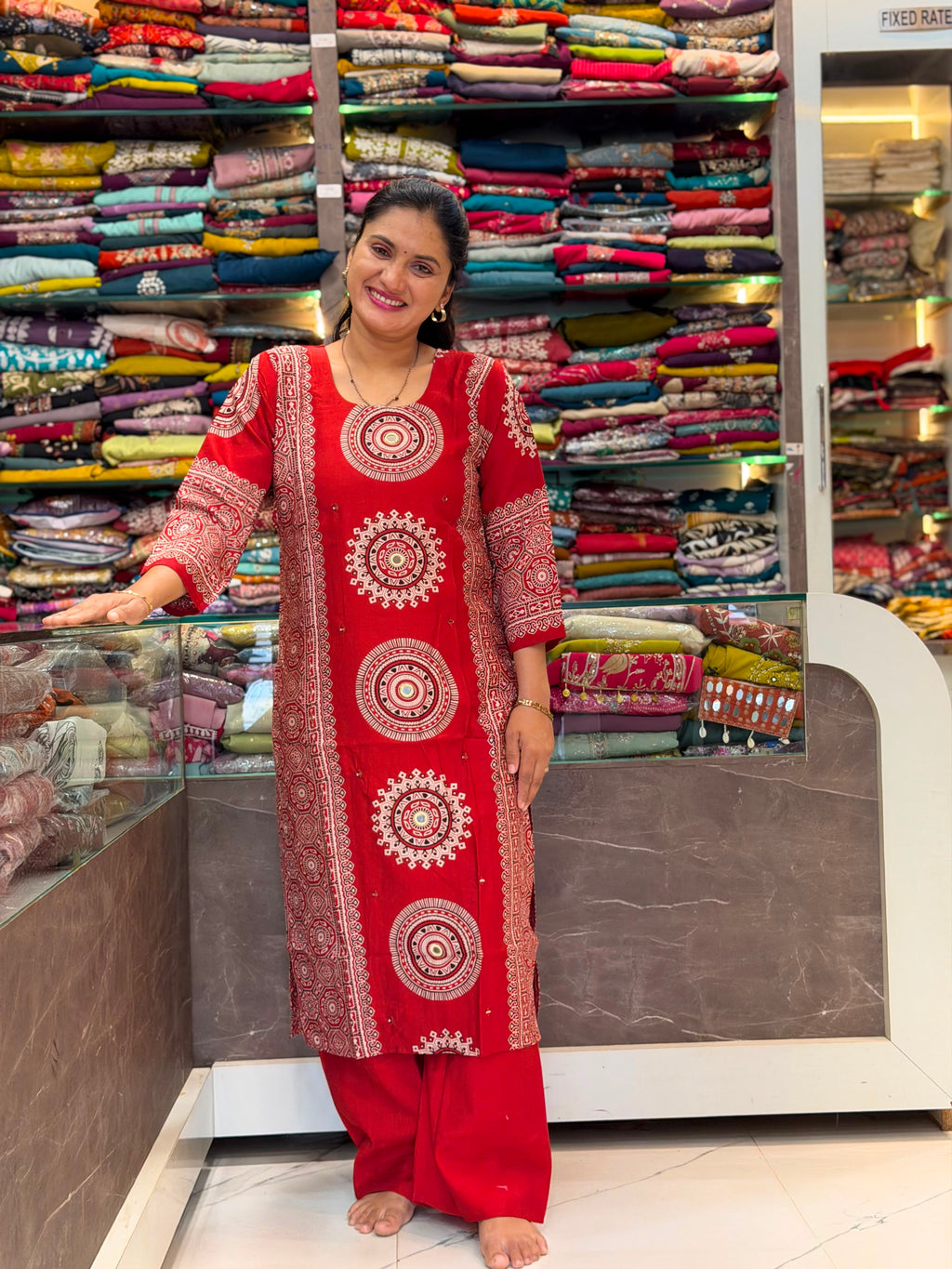 Rangoli Cord Set - Red