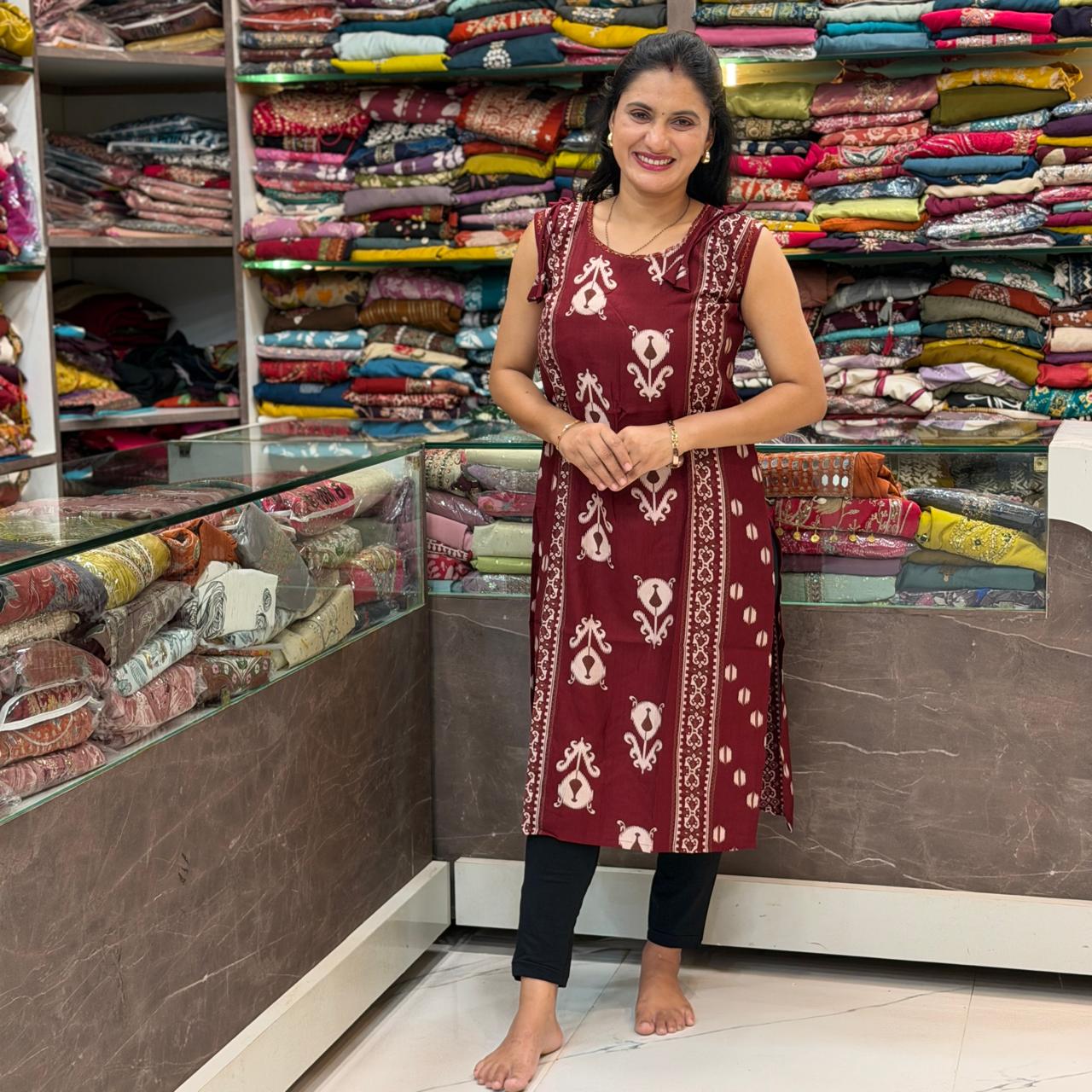 Anika Long Kurti - Marron