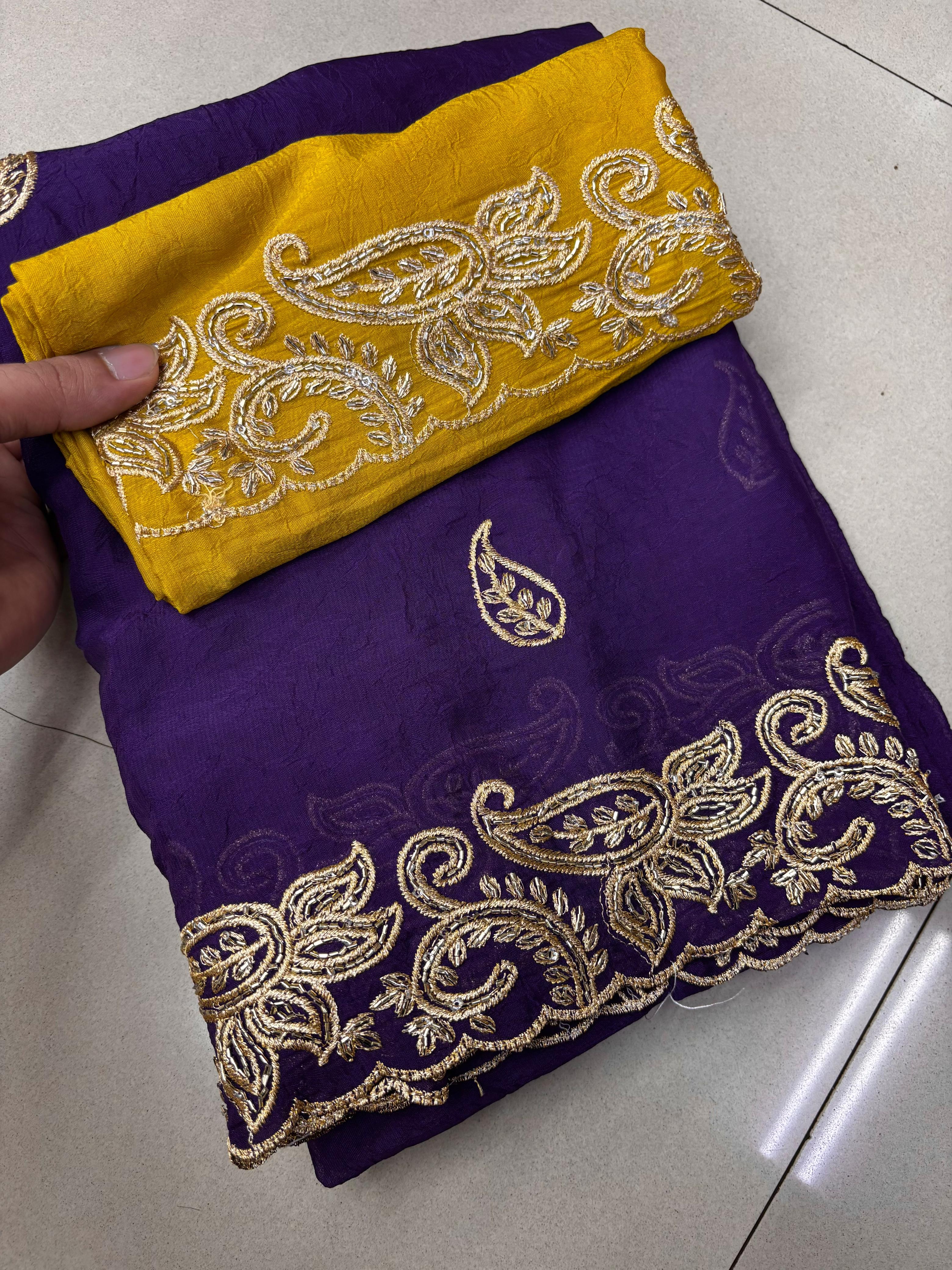 Ambika Designer Saree - Purple
