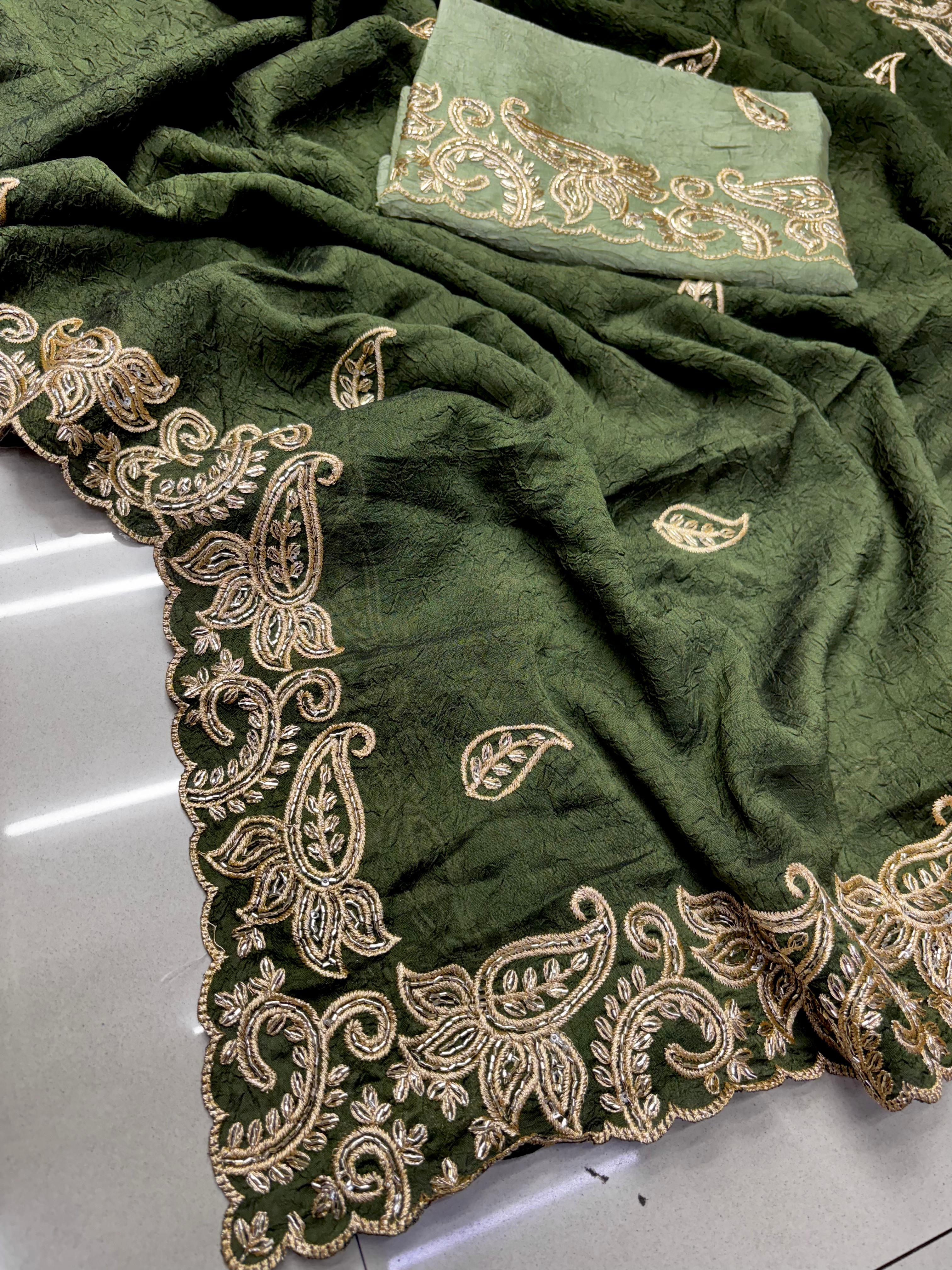 Ambika Designer Saree - Green
