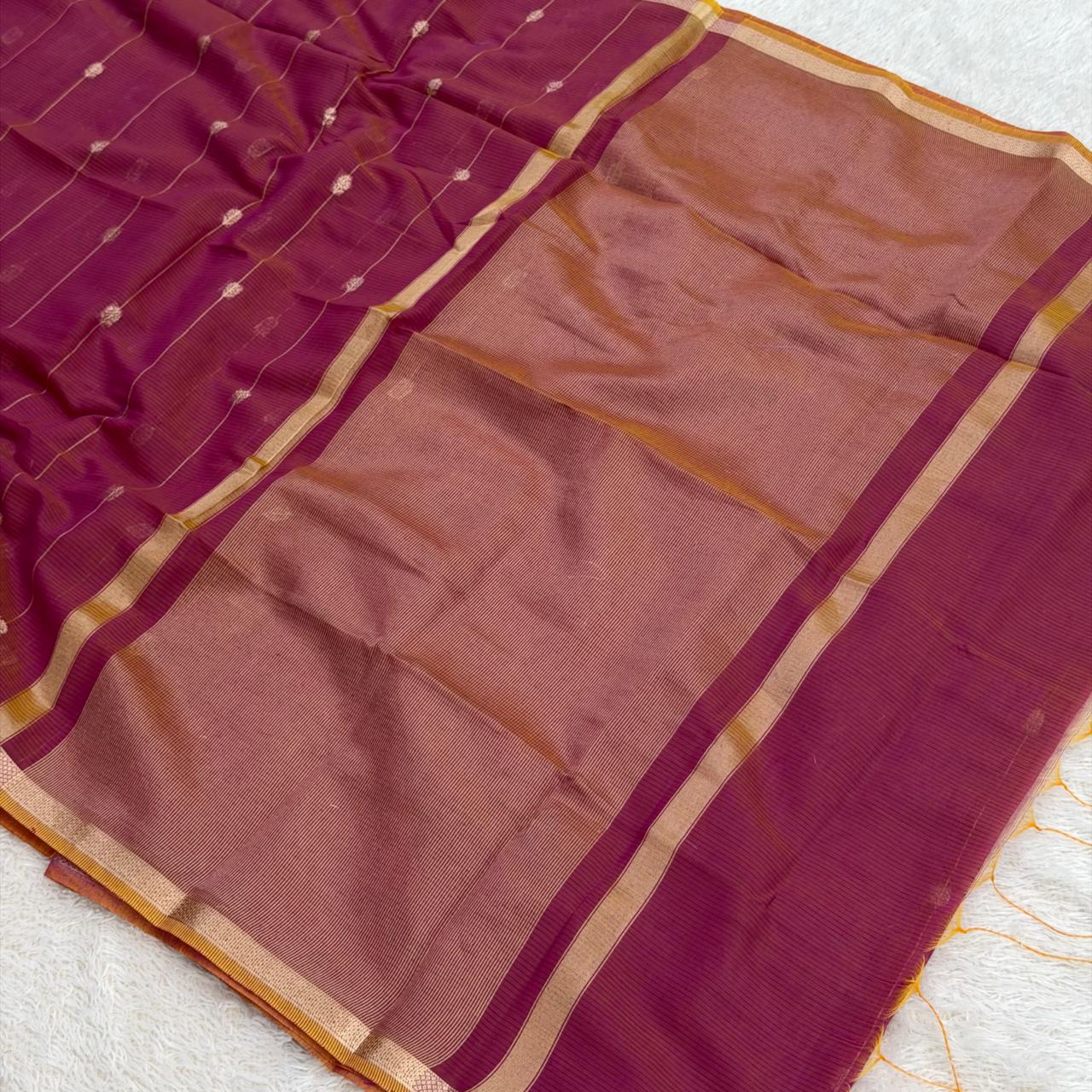 Semi maheshwari saree - Light Pink