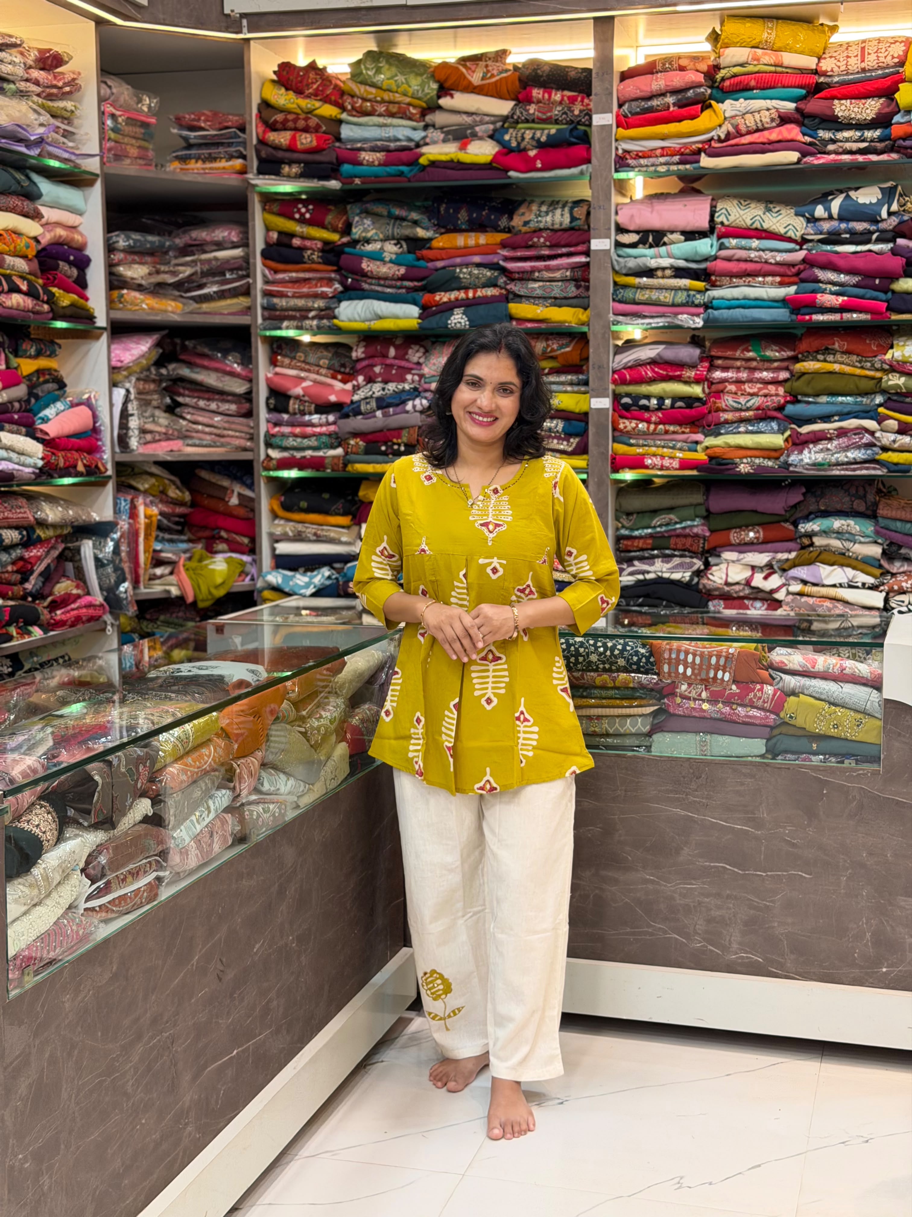 Premium Cotton Co-ord Set - Yellow