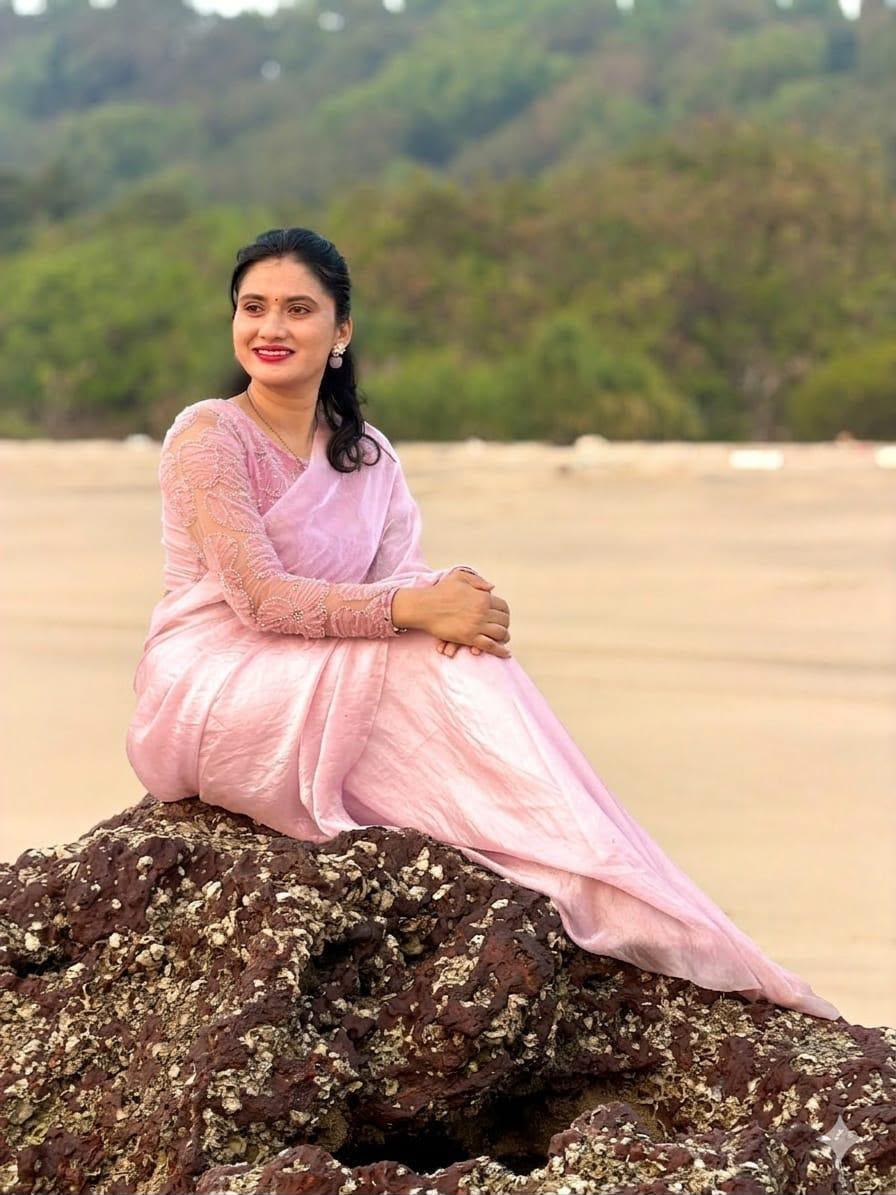 N C Moss Designer Saree_ Light Pink