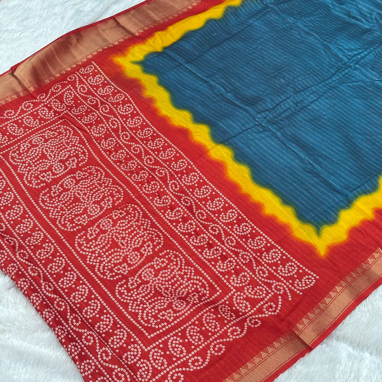 Soft Malai Silk Saree - Blue