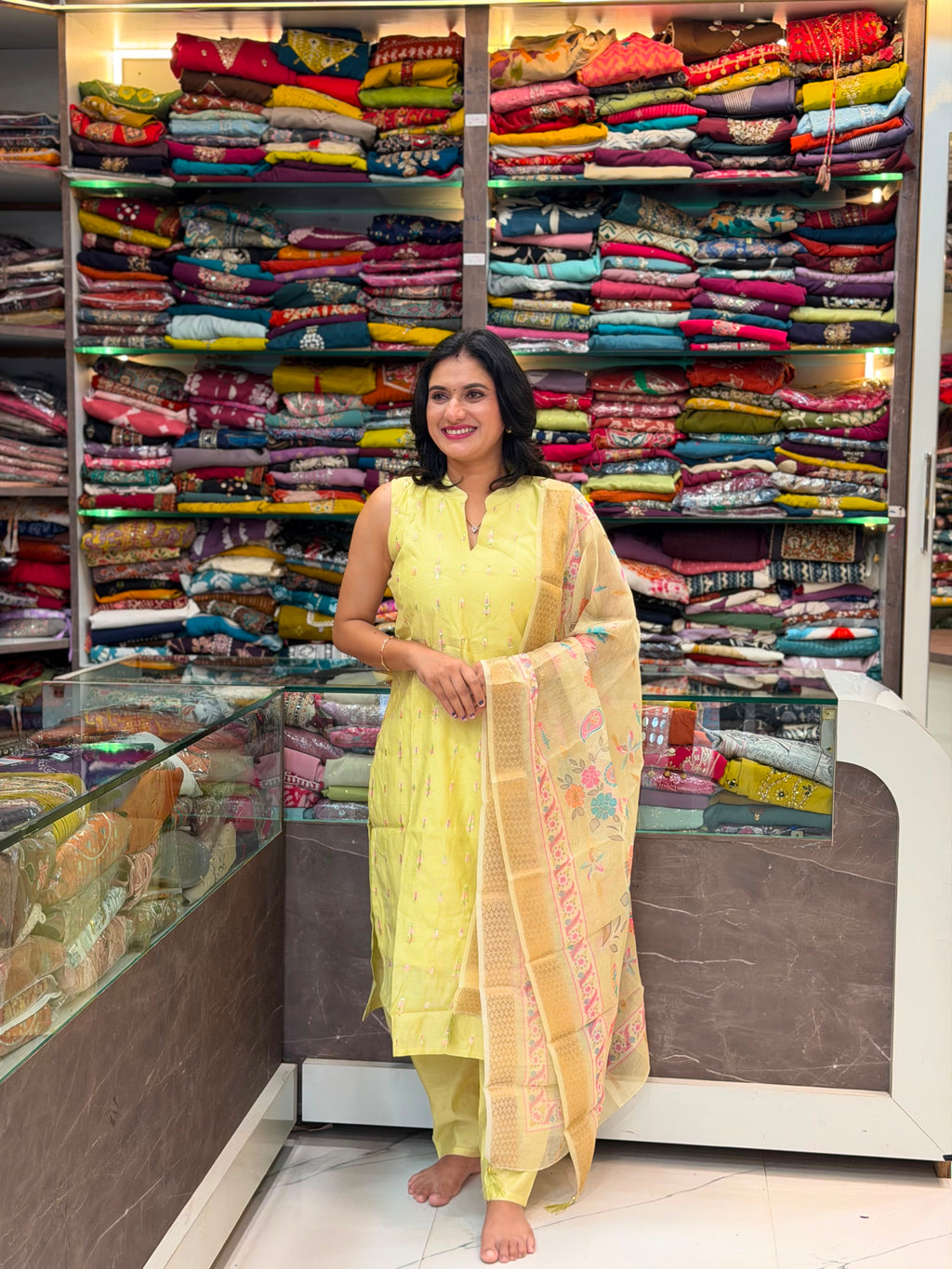 Arohi 3 Pice Set - Lemon Yellow