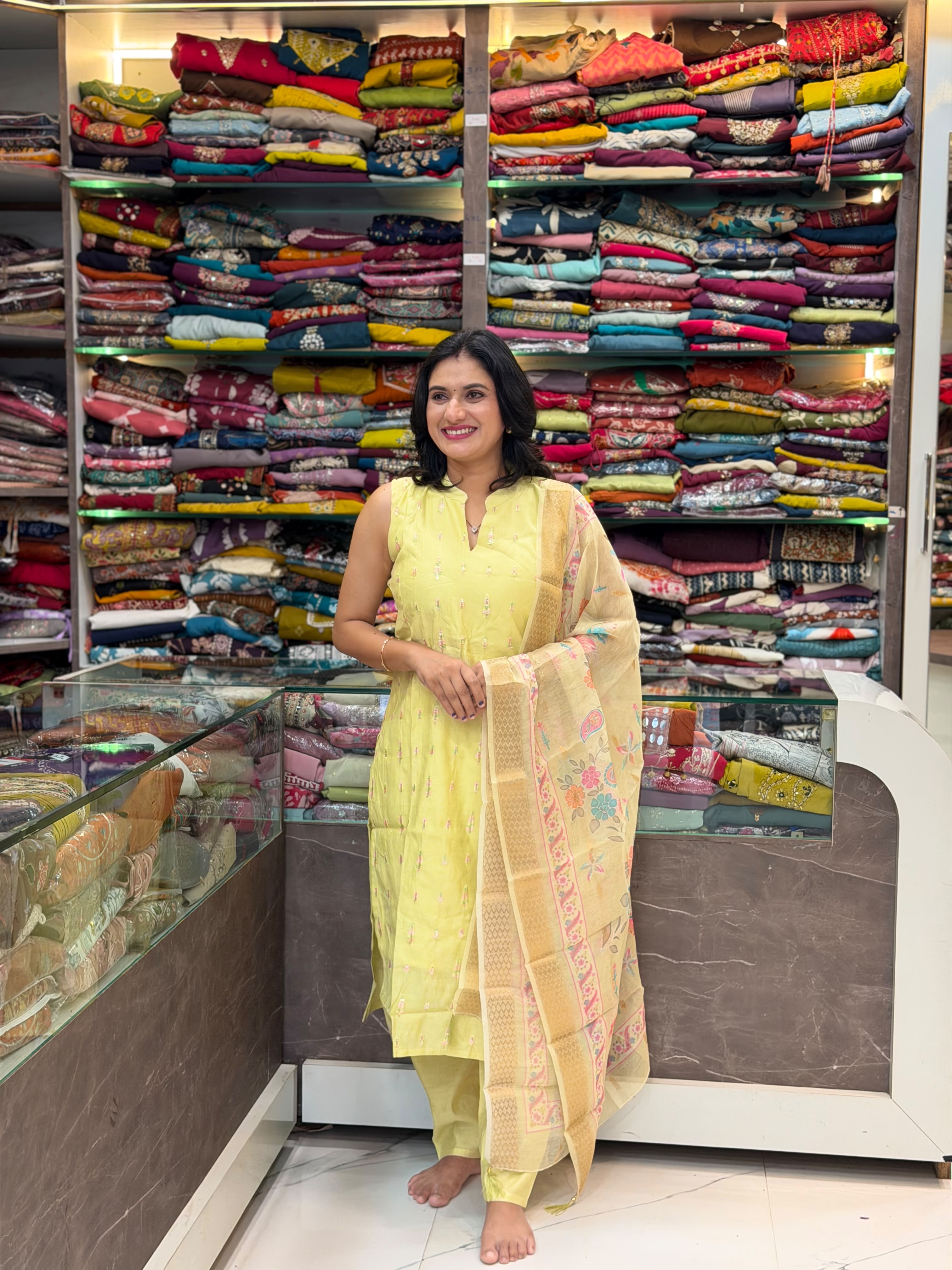 Arohi 3 Pice Set - Lemon Yellow