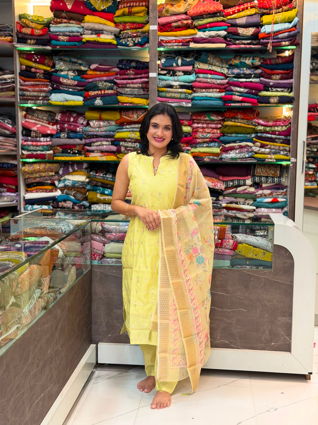 Arohi 3 Pice Set - Lemon Yellow