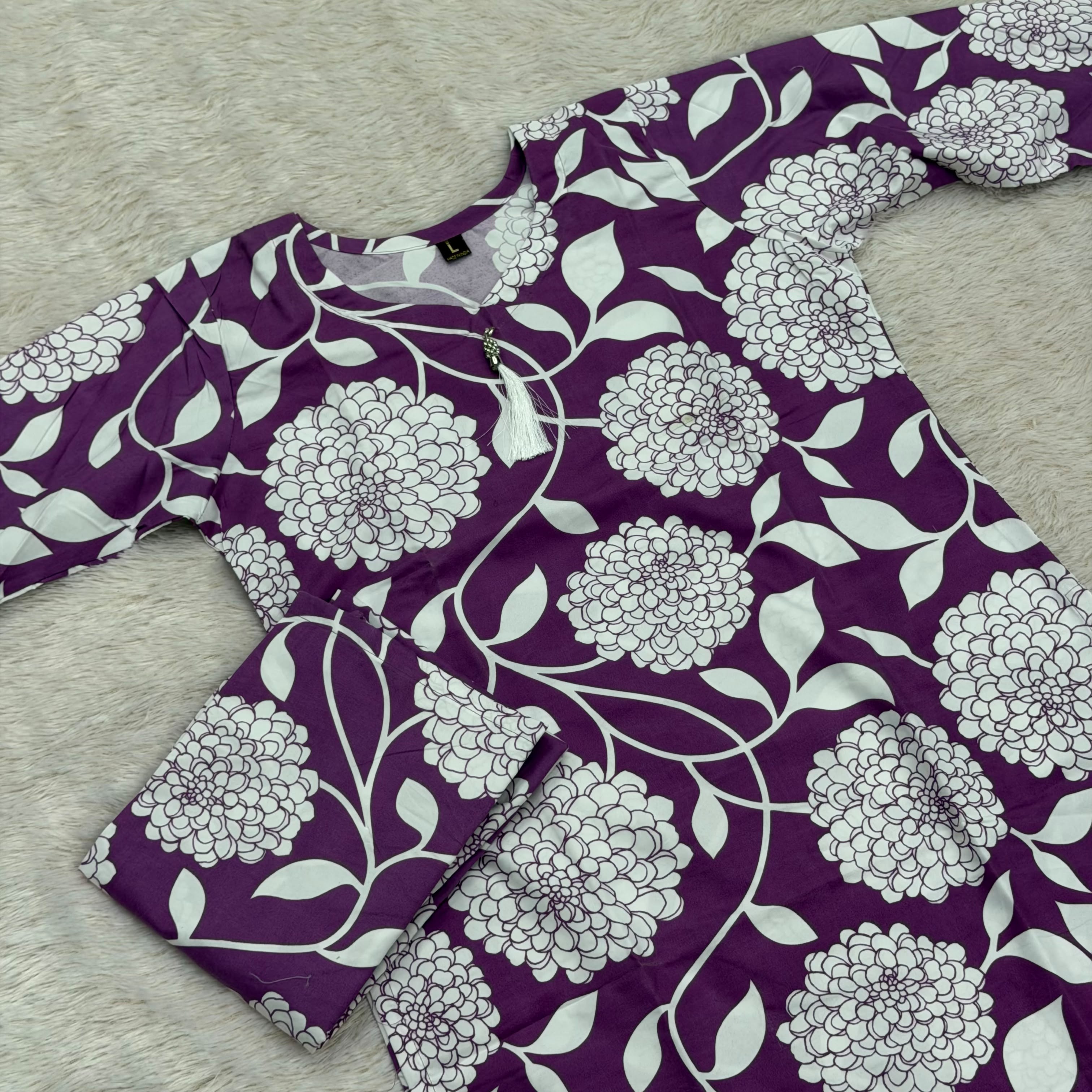 Cotton Co-Ord Set Offer6_Purple