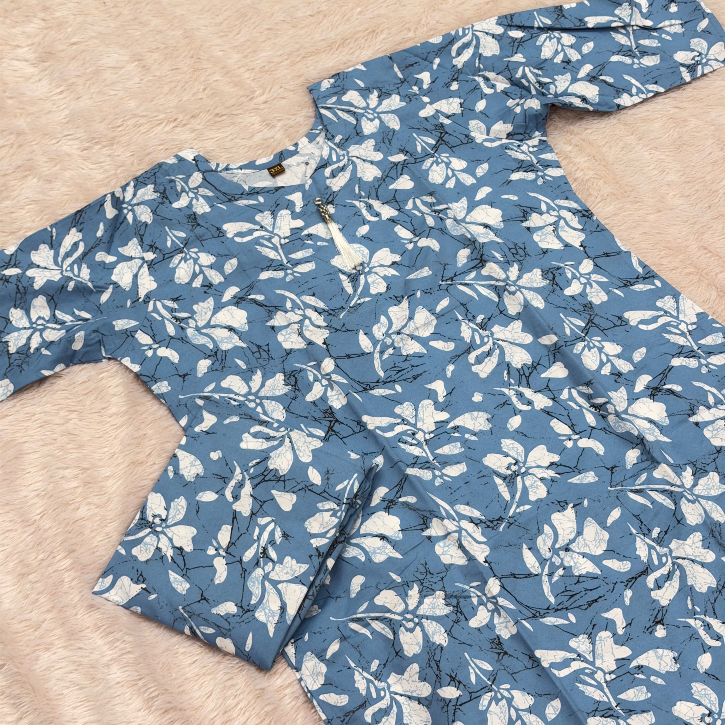 Cotton Co-Ord Set Offer4_Blue