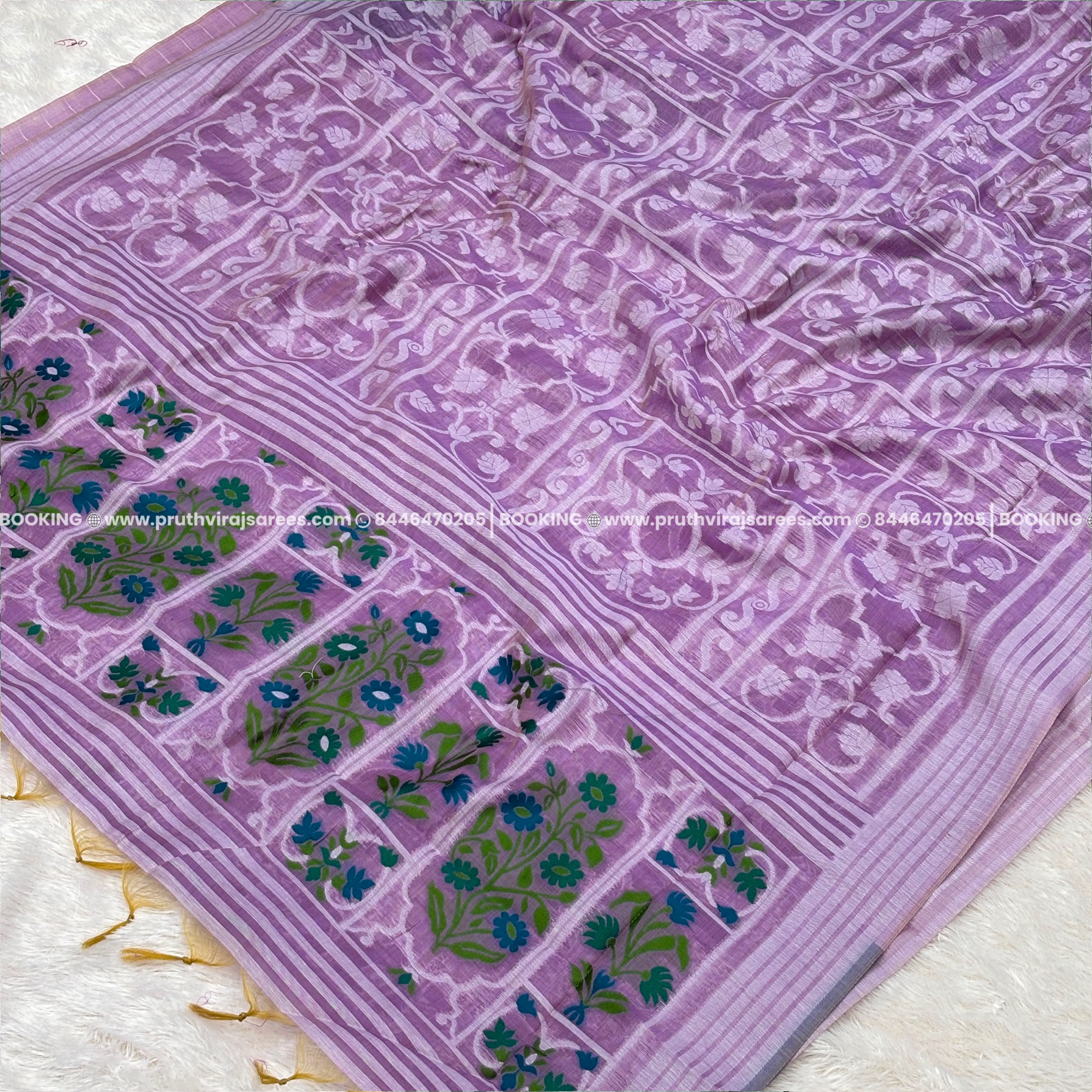 Zarokha Pattern Saree - Purple